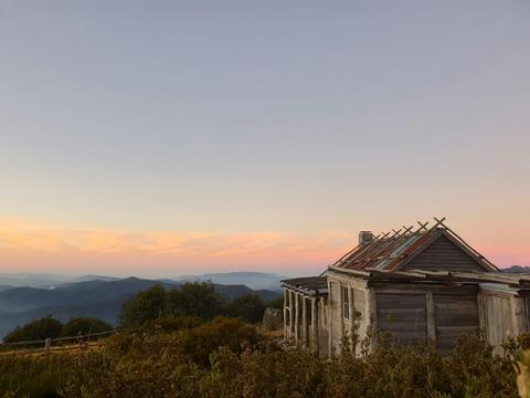 Craigs Hut at sunset