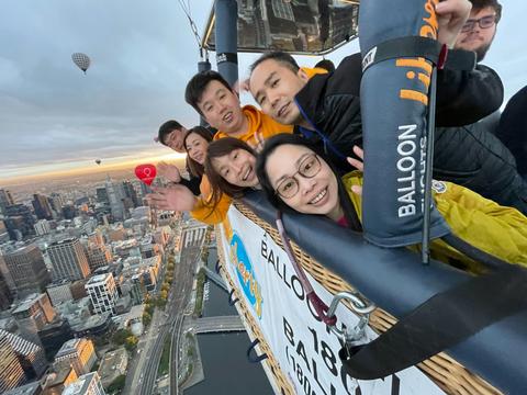 Ballooning and enjoying the views