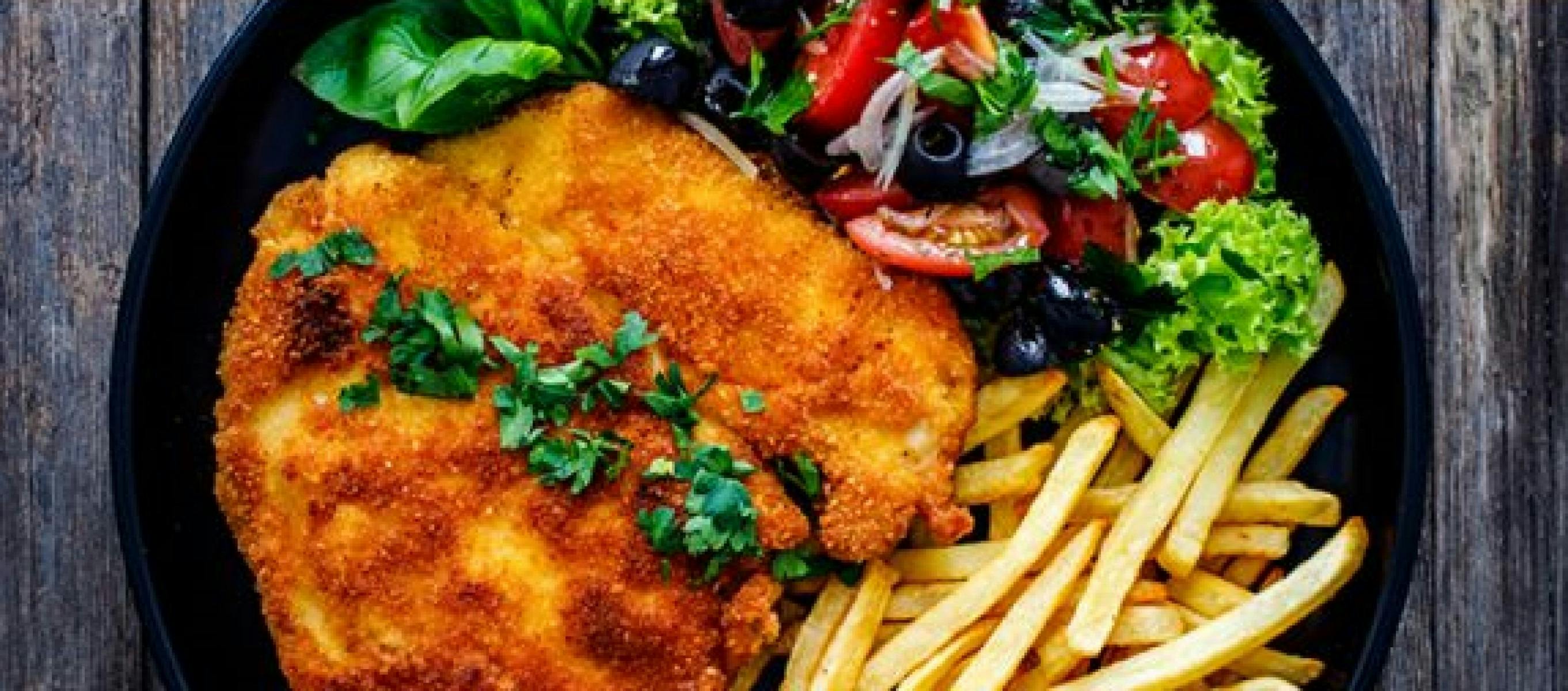 Salute Restaurant - Chicken Schnizel & Chips