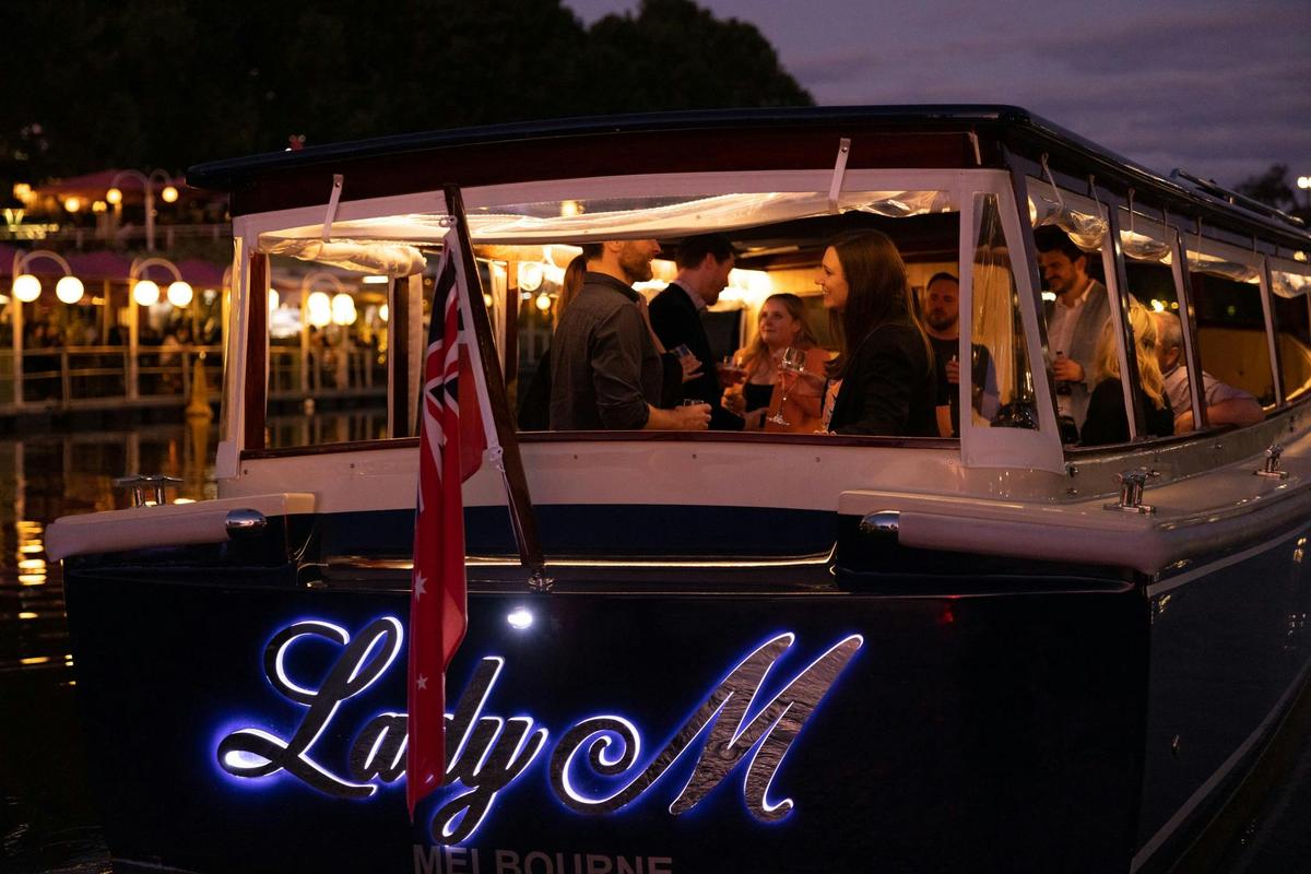 Sunset cruising on the Yarra River Melbourne