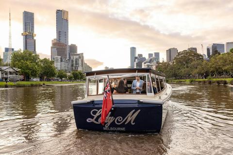 Sunset cruise on the Yarra River onboard luxury electric boat Lady M