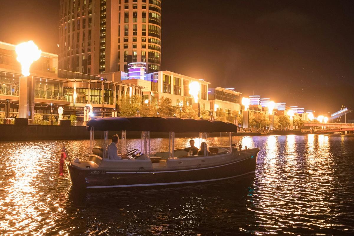 View the Crown Casino flames fro your private boat