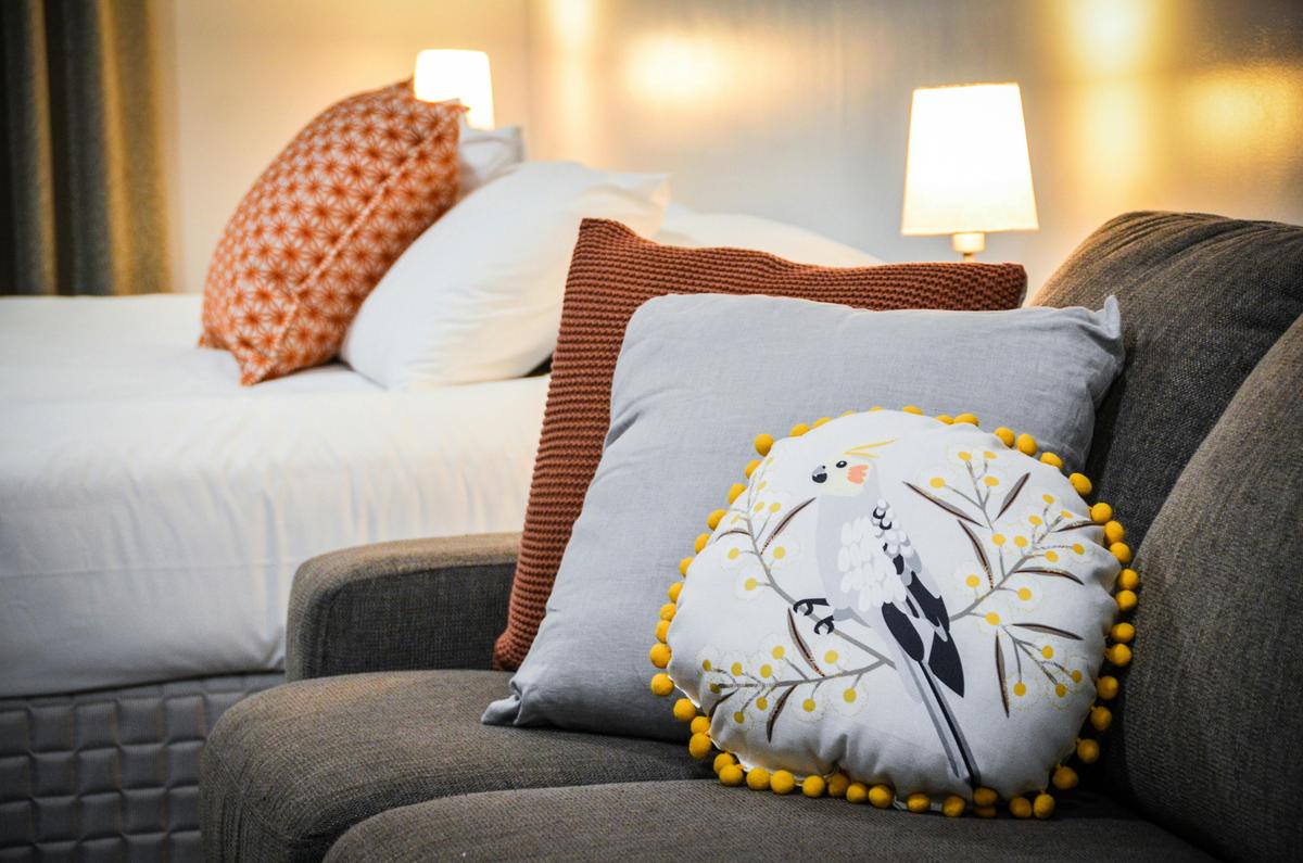 Mansfield Apartments are fully furnished in a contemporary style