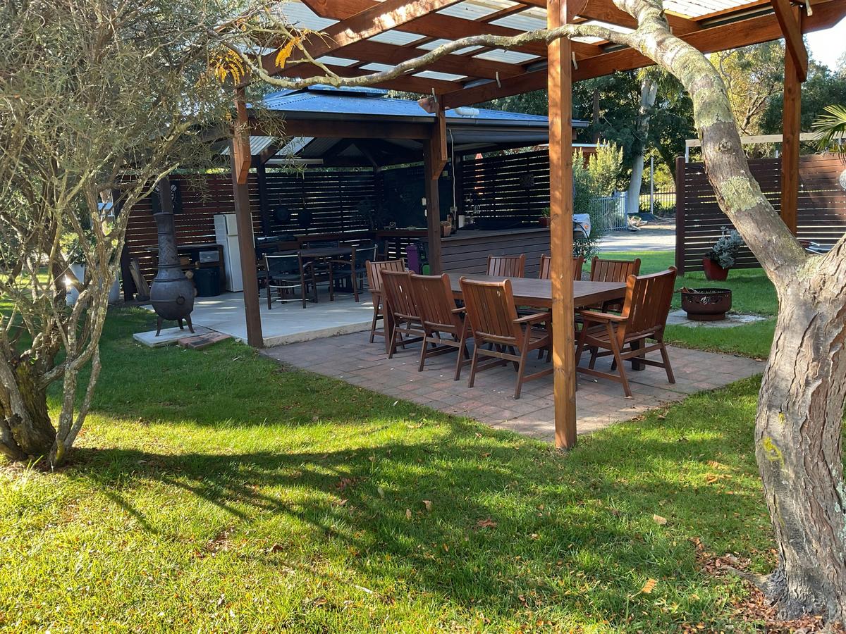 Outdoor BBQ area
