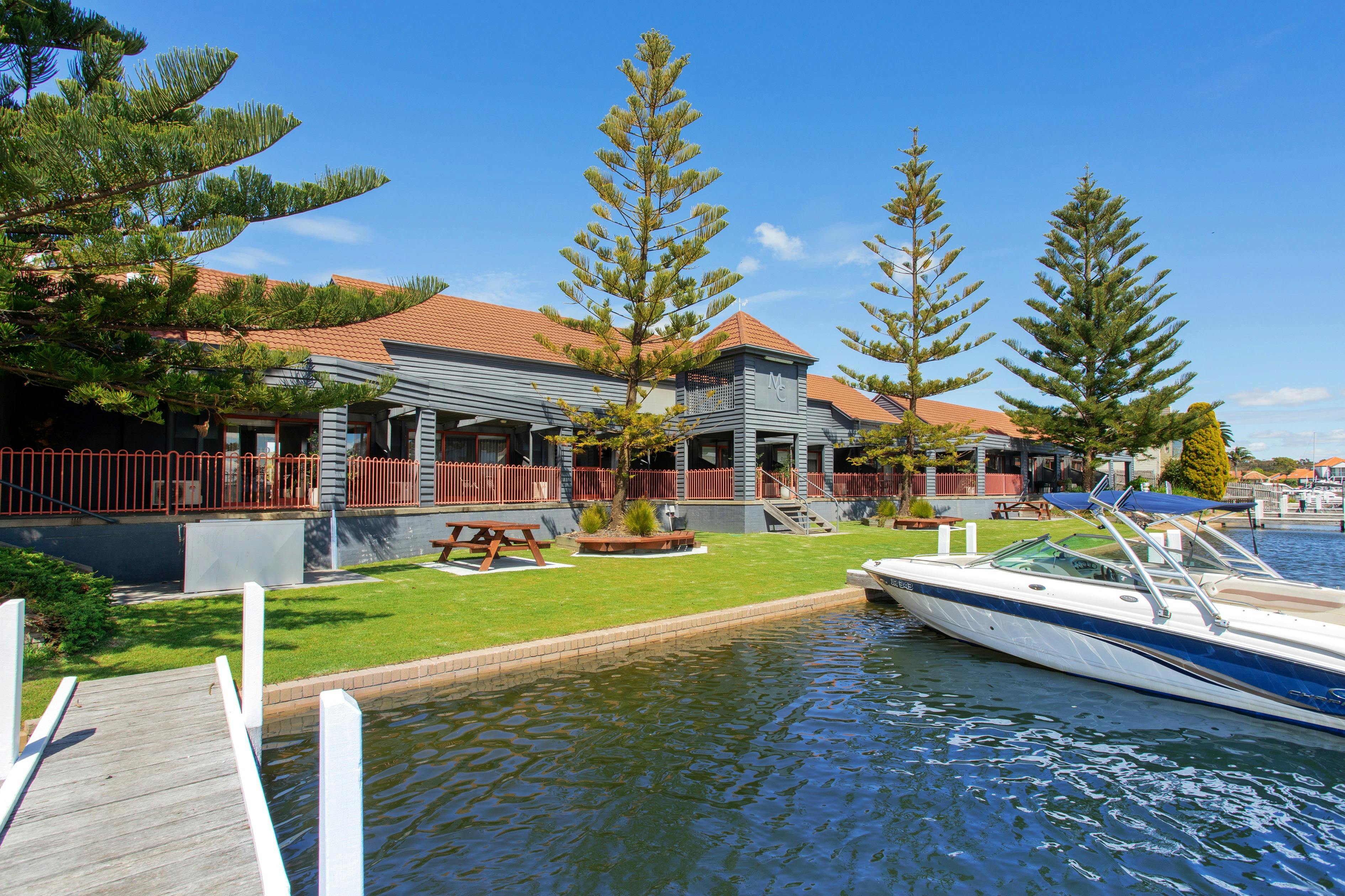 Moor your boat out the front of your accommodation