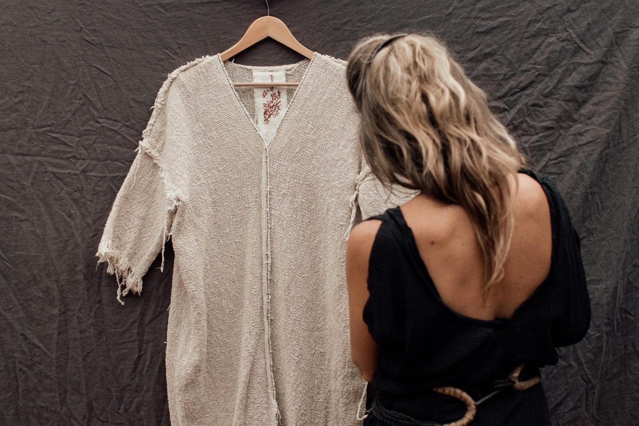 Woven linen dress