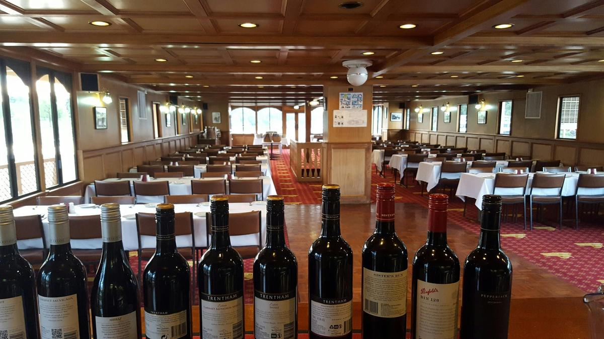 The expansive dining room in the Paddle Boat Mundoo.