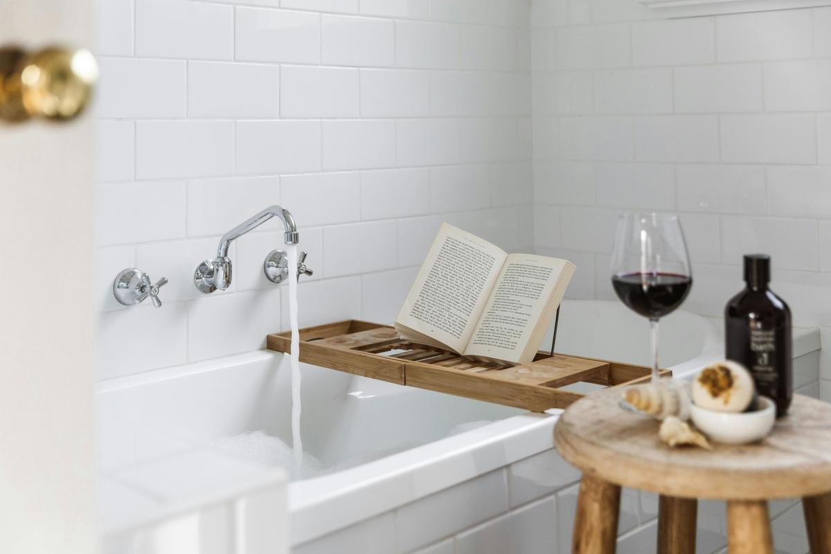 Main Bathroom with bath and shower