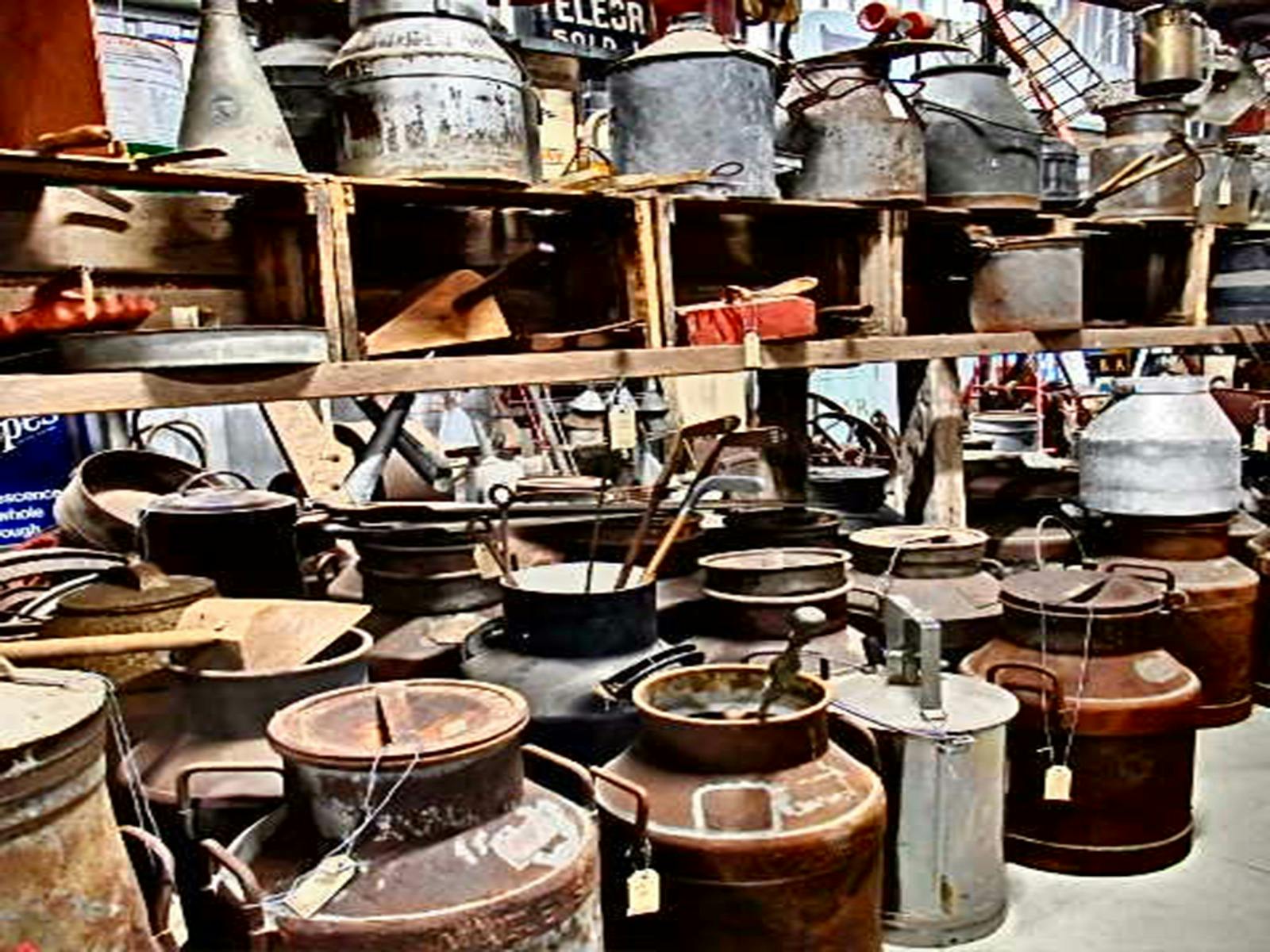 antique cream or milk cans