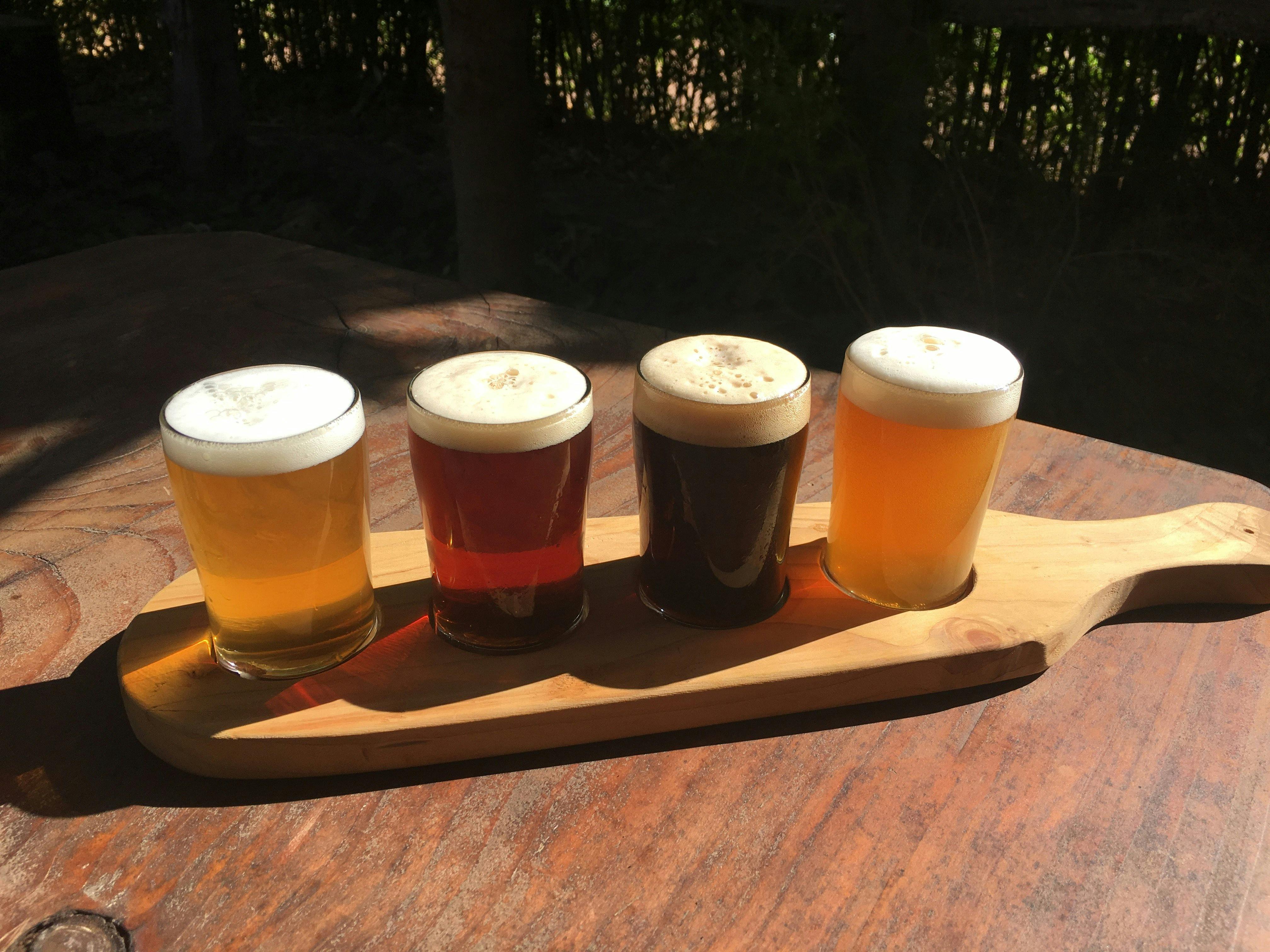 The tasting paddle. Try them all and pick your favourite.