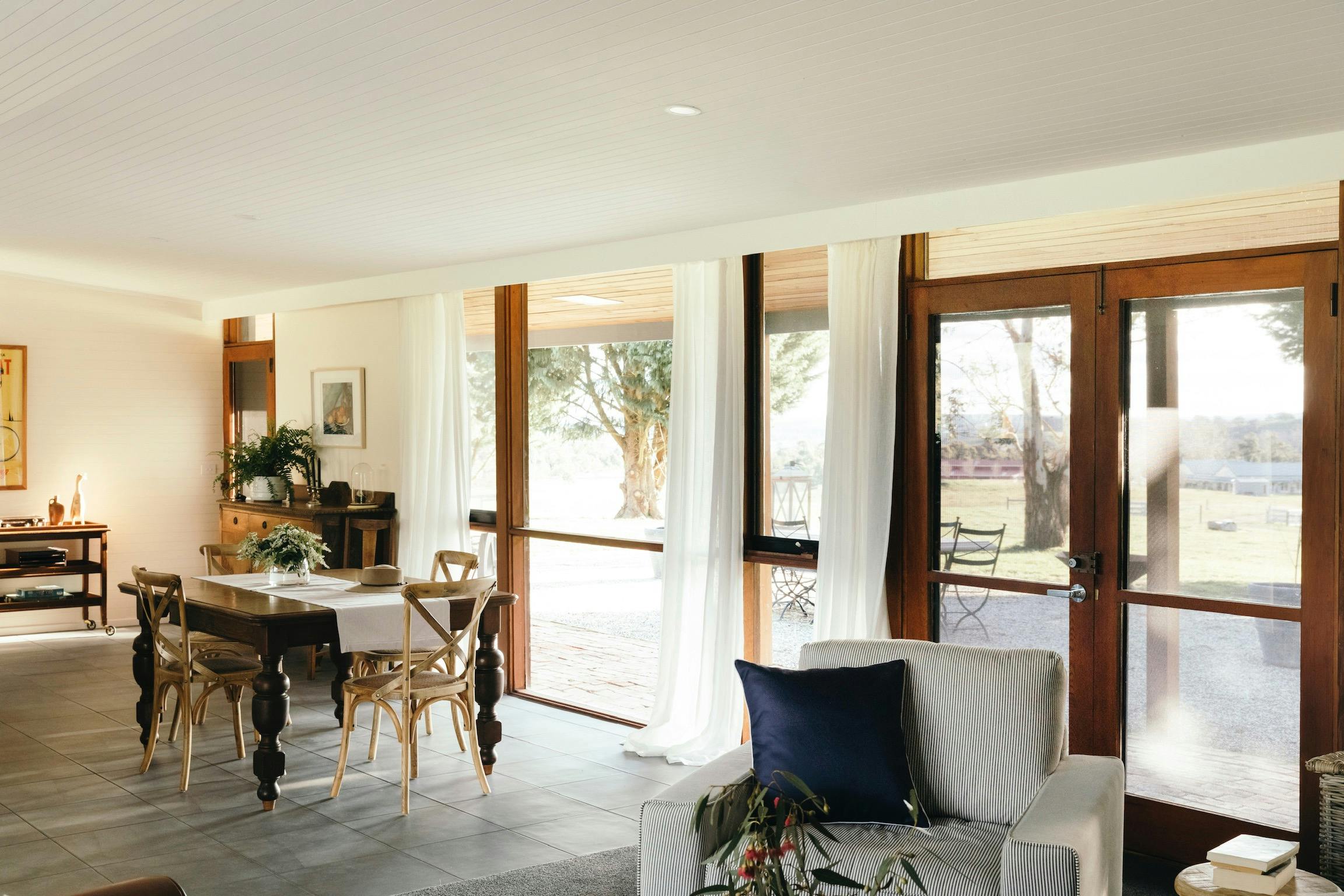 Sunny kitchen and dining