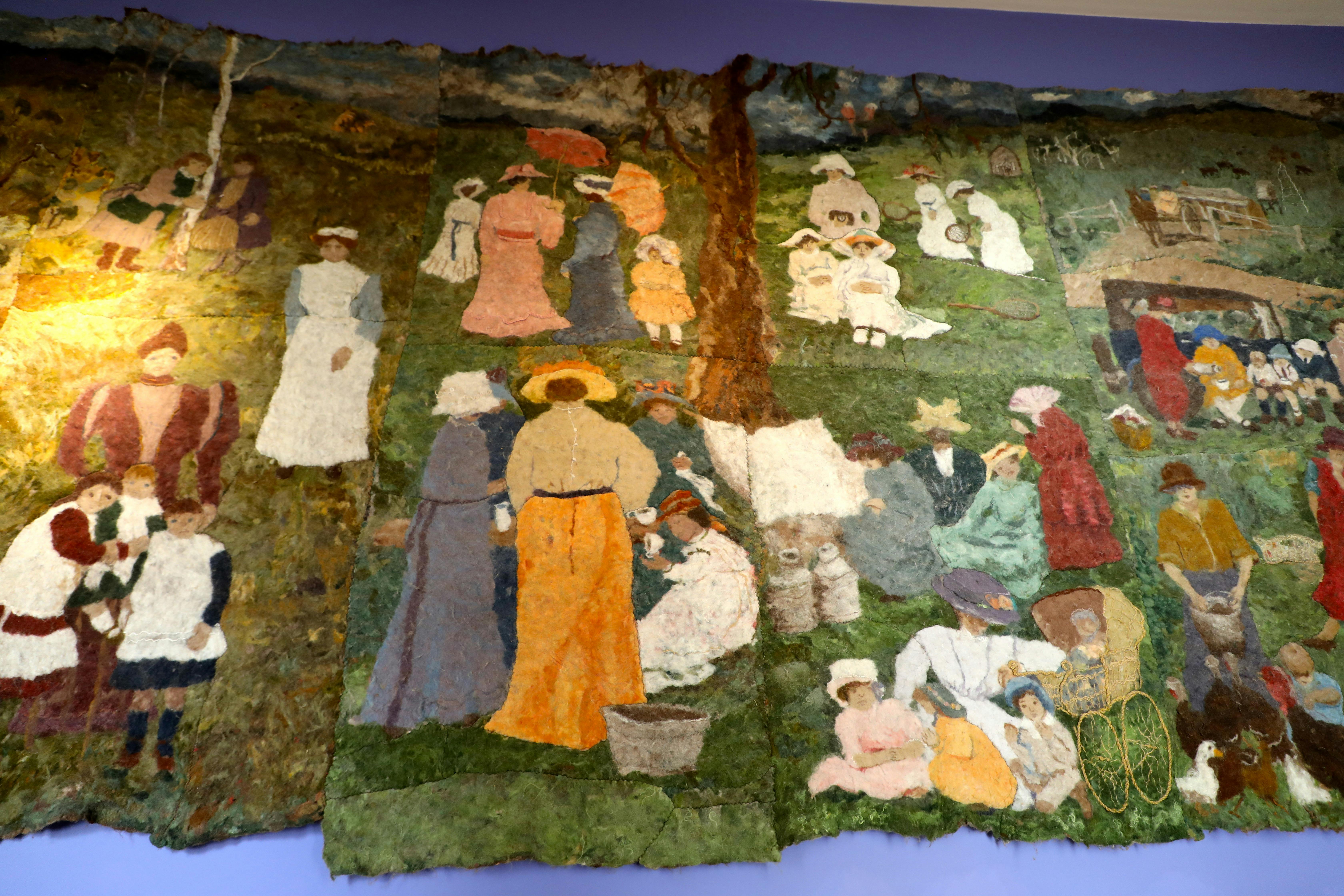 Felt Mural at the Mansfield Visitor Centre