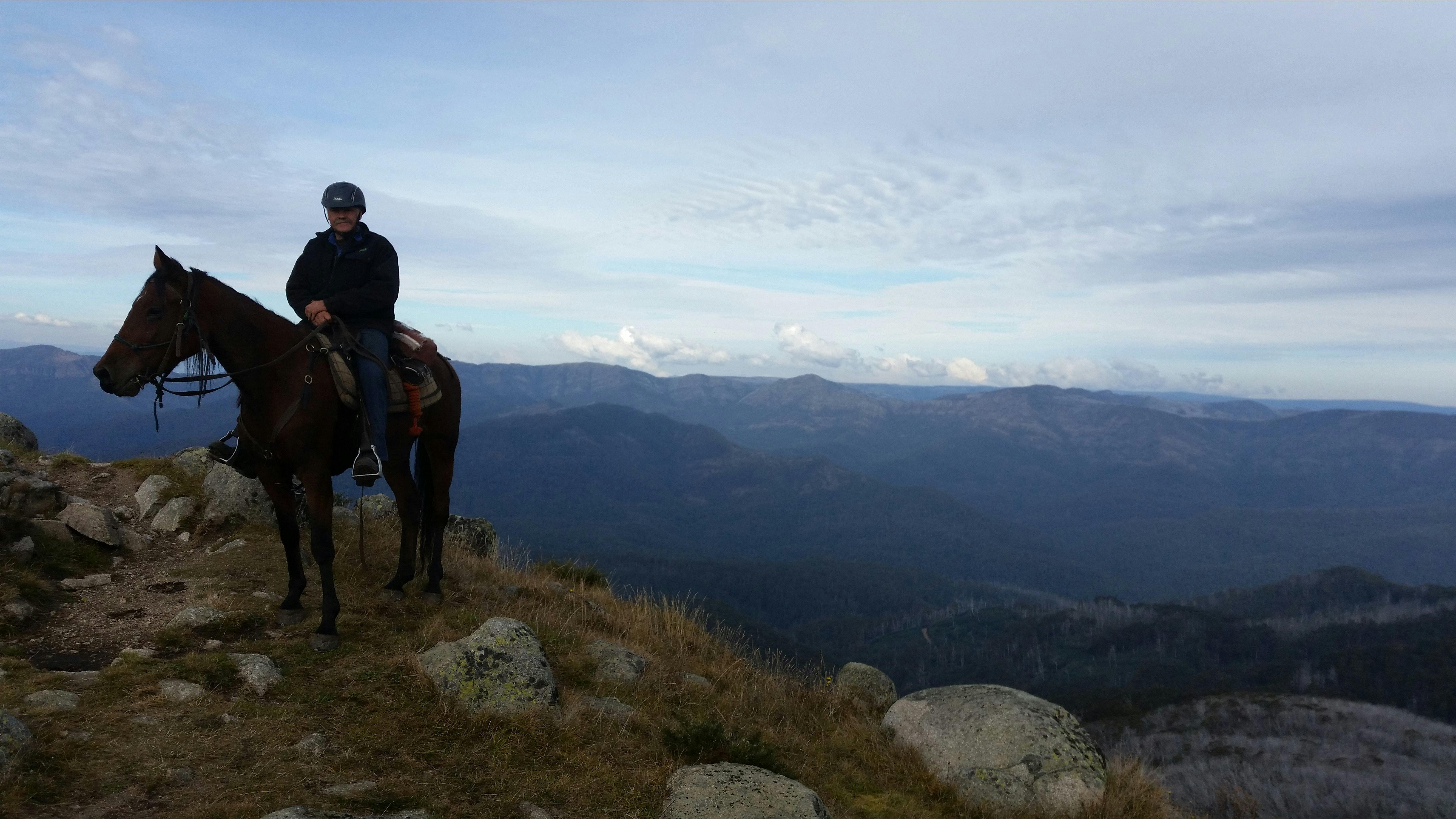 rider on horseback with breathtaking views