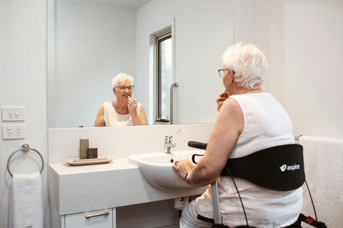 The ensuite in the Accessible king room
