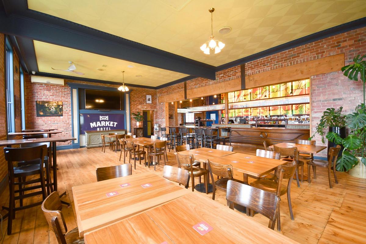 Bistro and historic bar leading to the beer garden