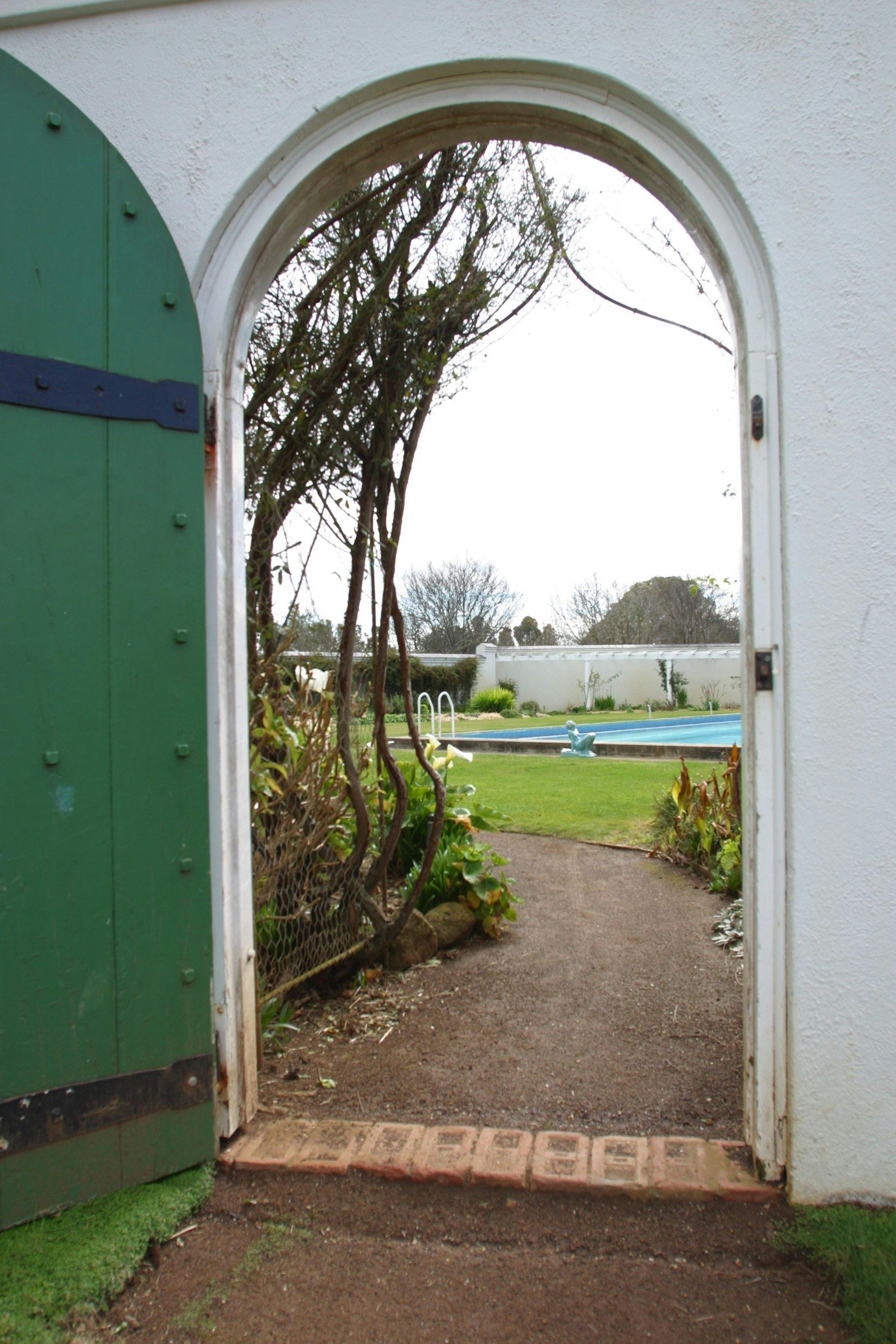 Garden door to swimming pool