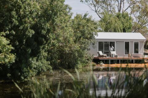 Cabin looking over the water