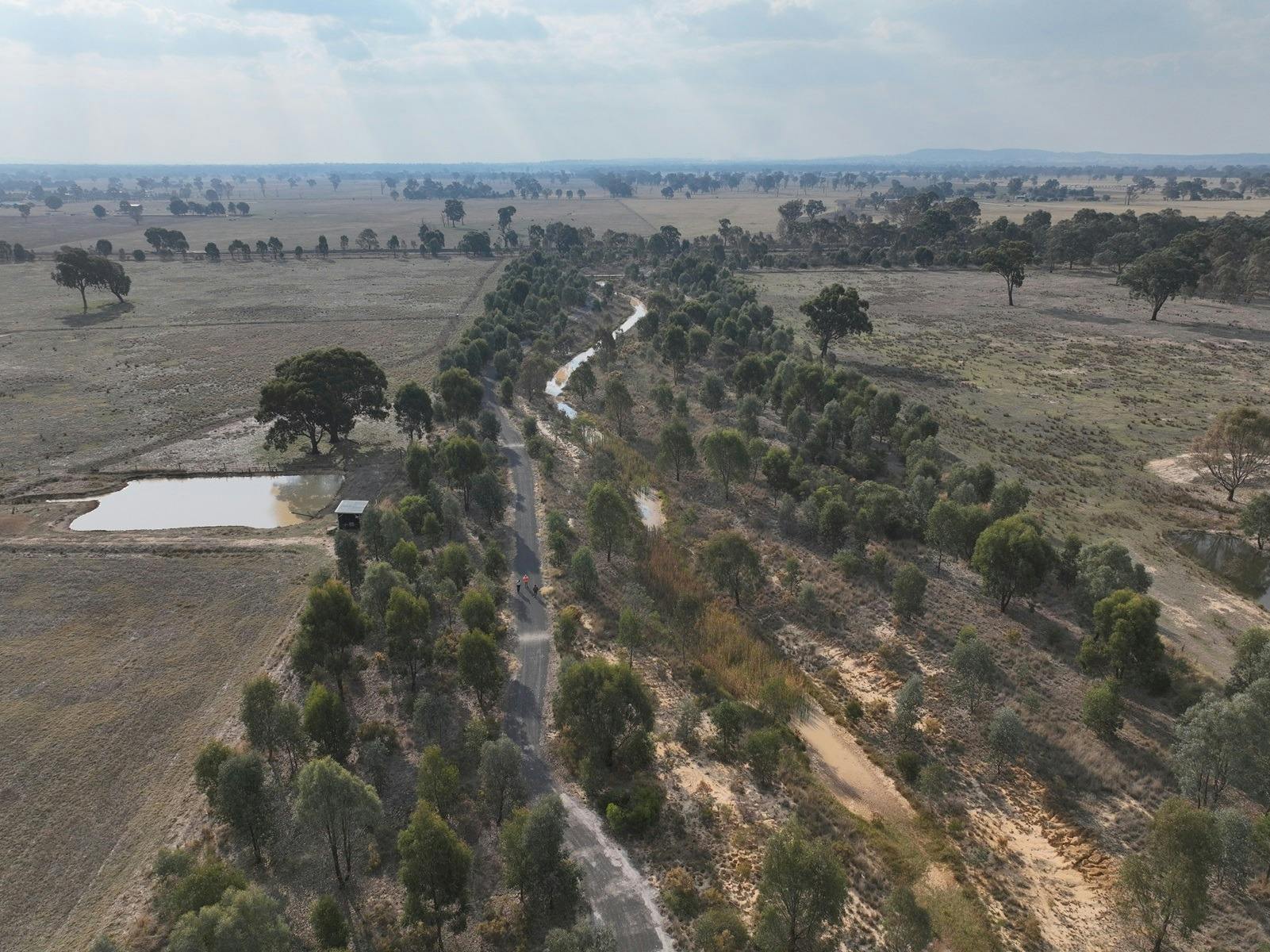 Cyclists along the Mokoan Discovery Trail