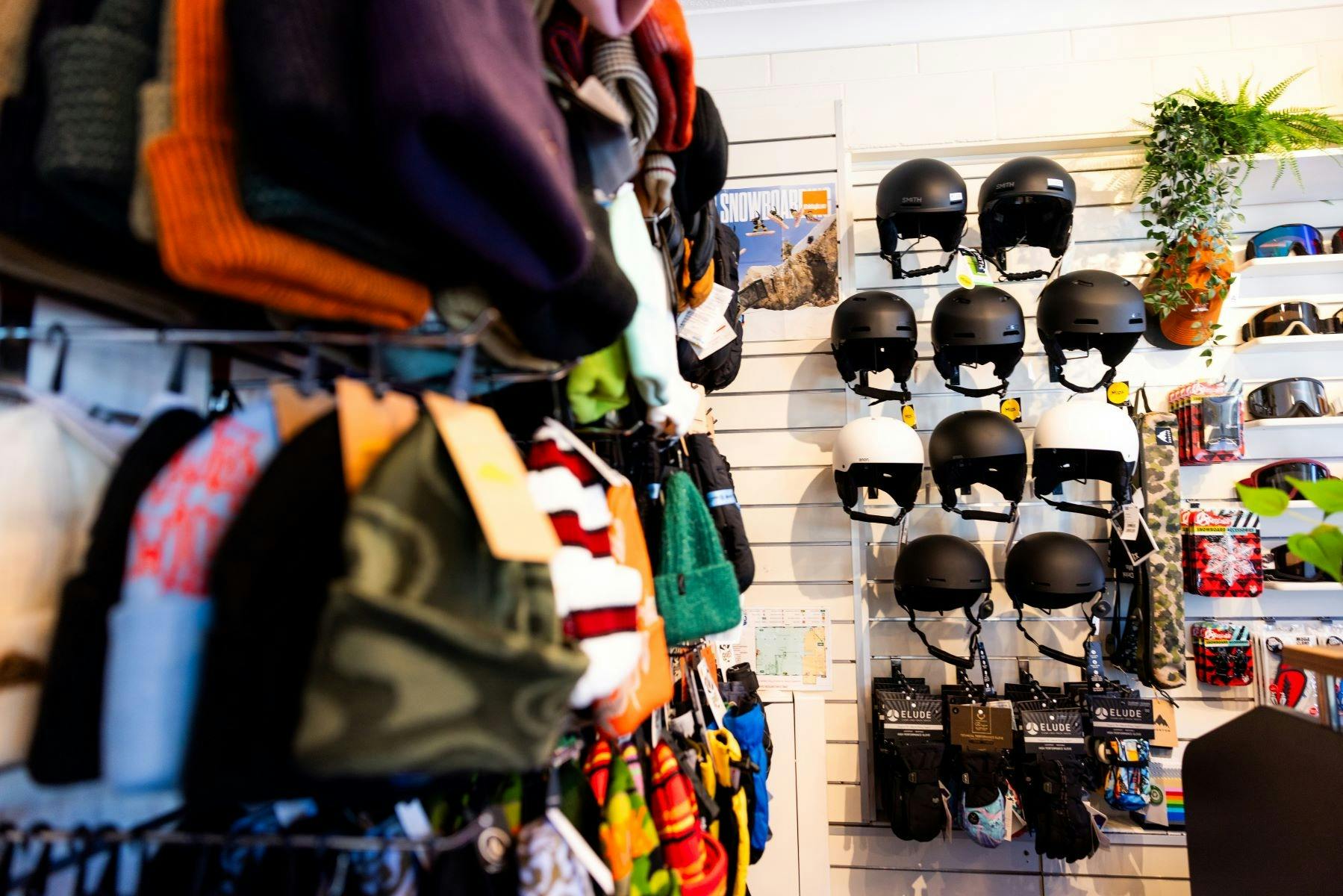 Helmet and apparel wall