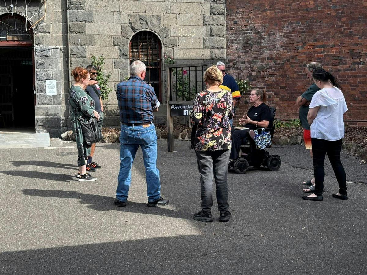 Deb speaking to group