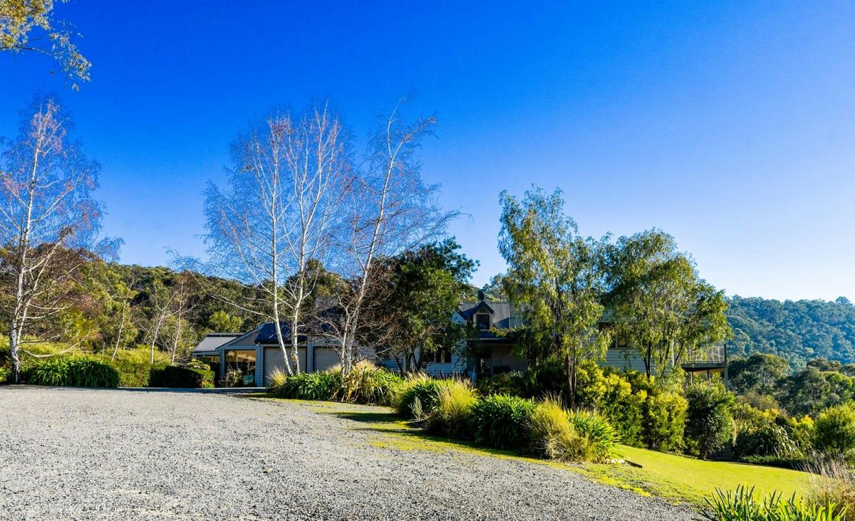 Property entrance and garden view