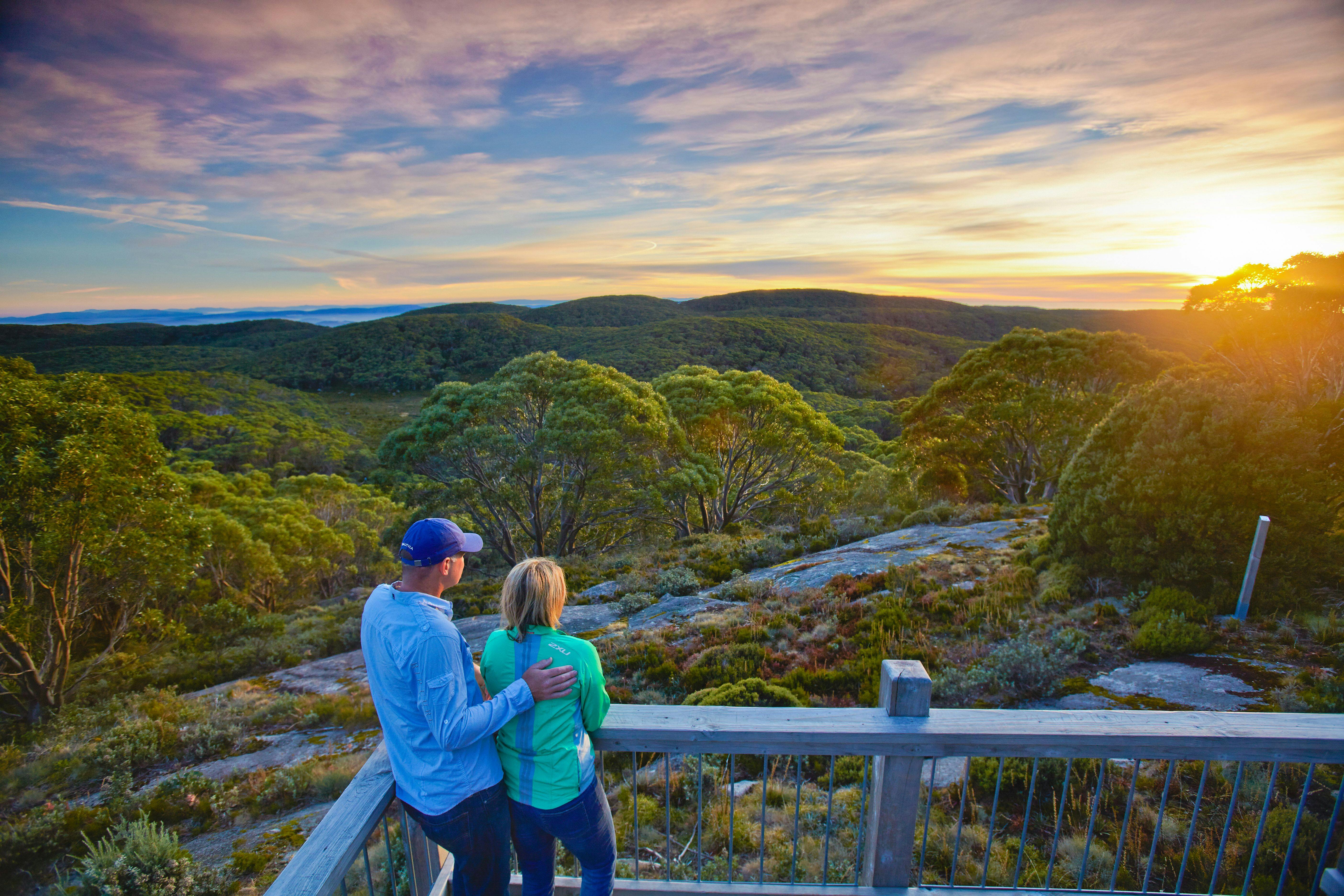 Hiking the Mt Baw Baw Summit Walk in the Baw Baw National Park, Gippsland, Victoria, Australia