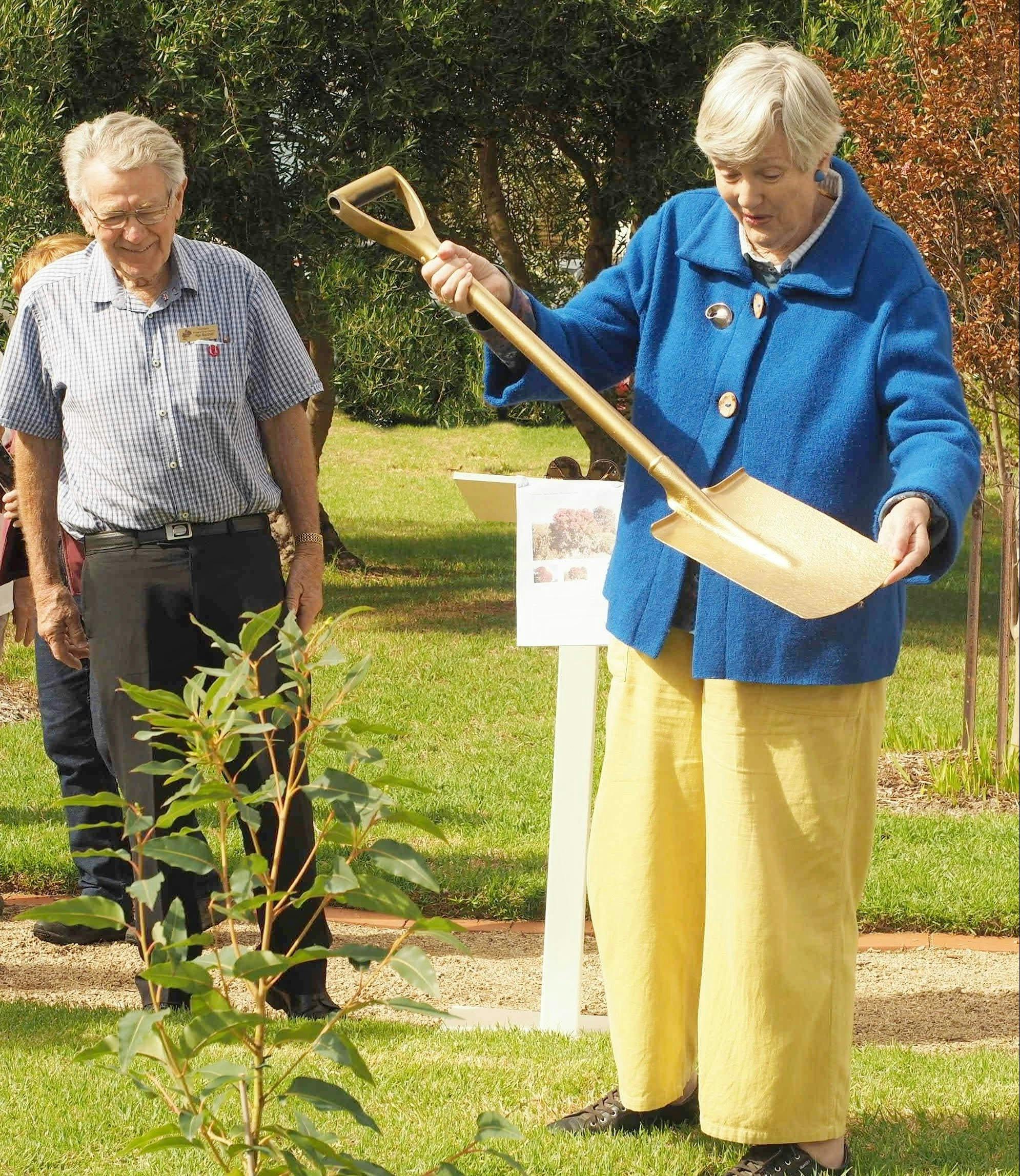 Jane Edmanson attending a tree planting in May 2025