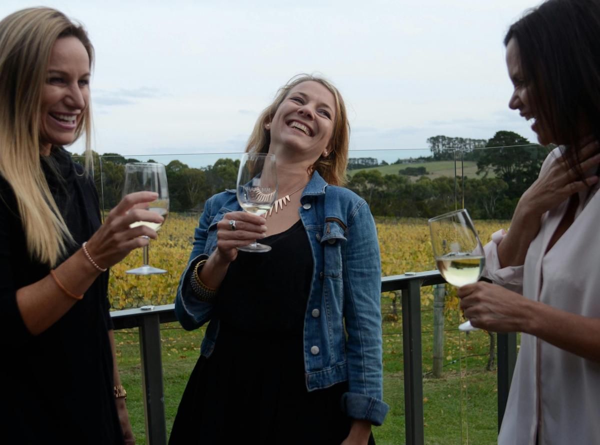 wine lovers captured enjoying wine on a Winelovers Tour