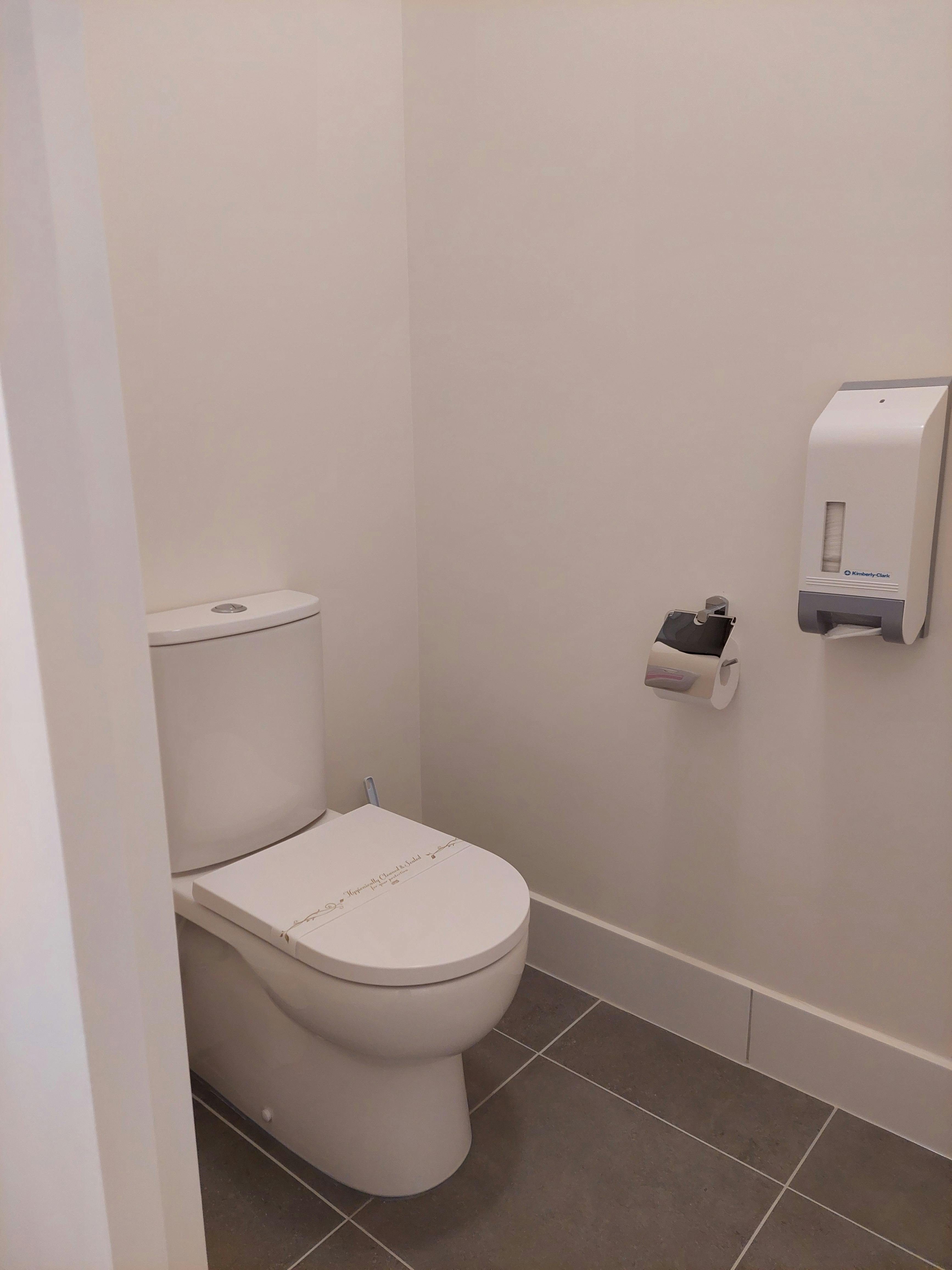 Separate toilet room within bathroom