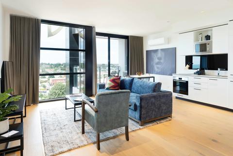 One Bedroom Parkview Lounge Living Area to Kitchen