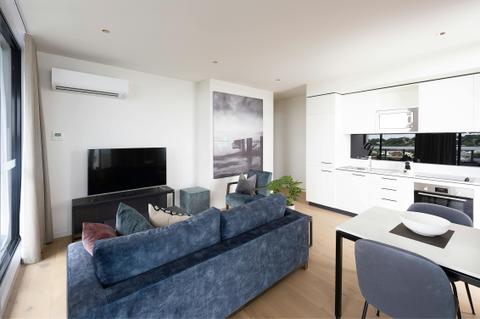 One Bedroom Bellerine living and kitchen