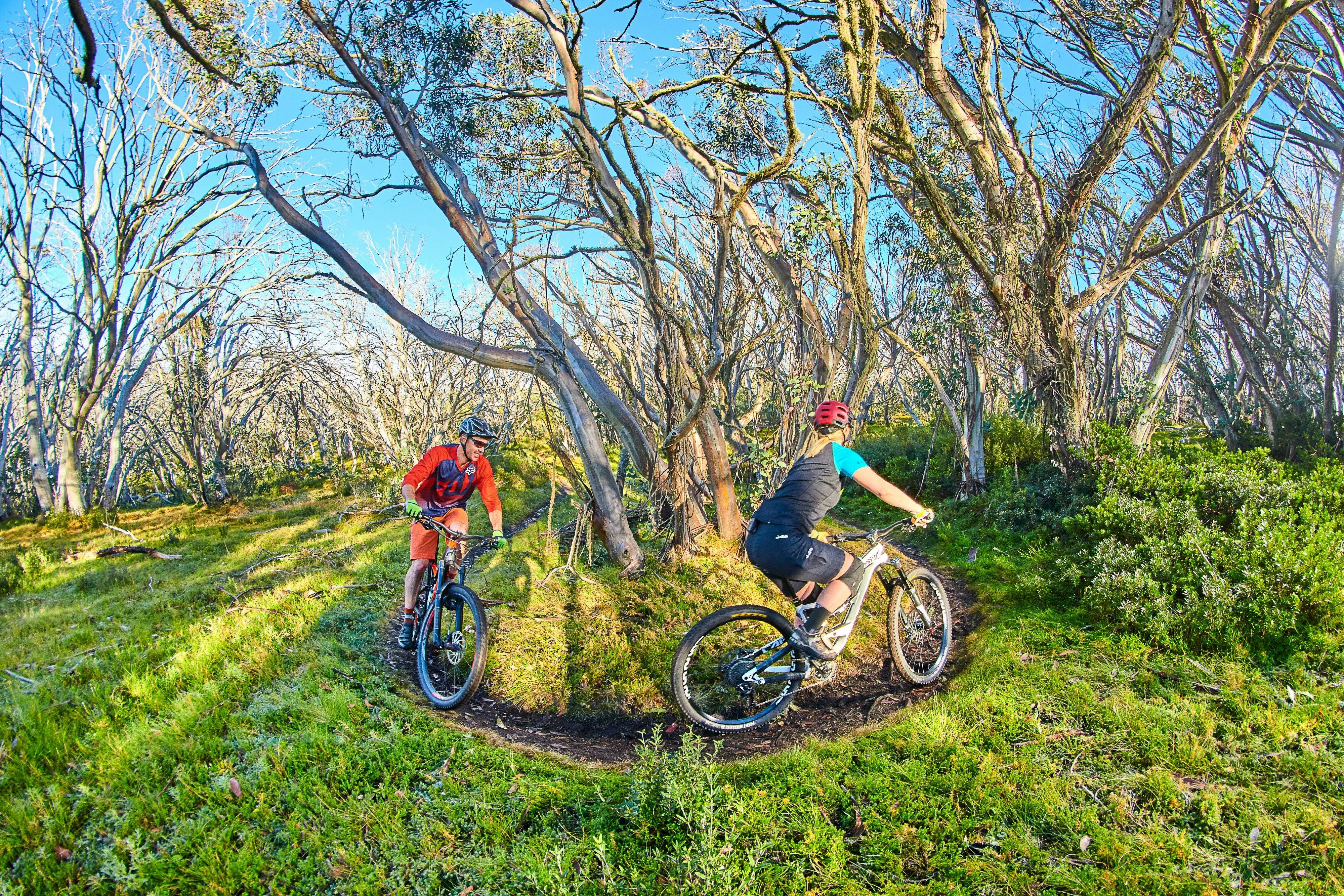The Misty Twist climb with two riders