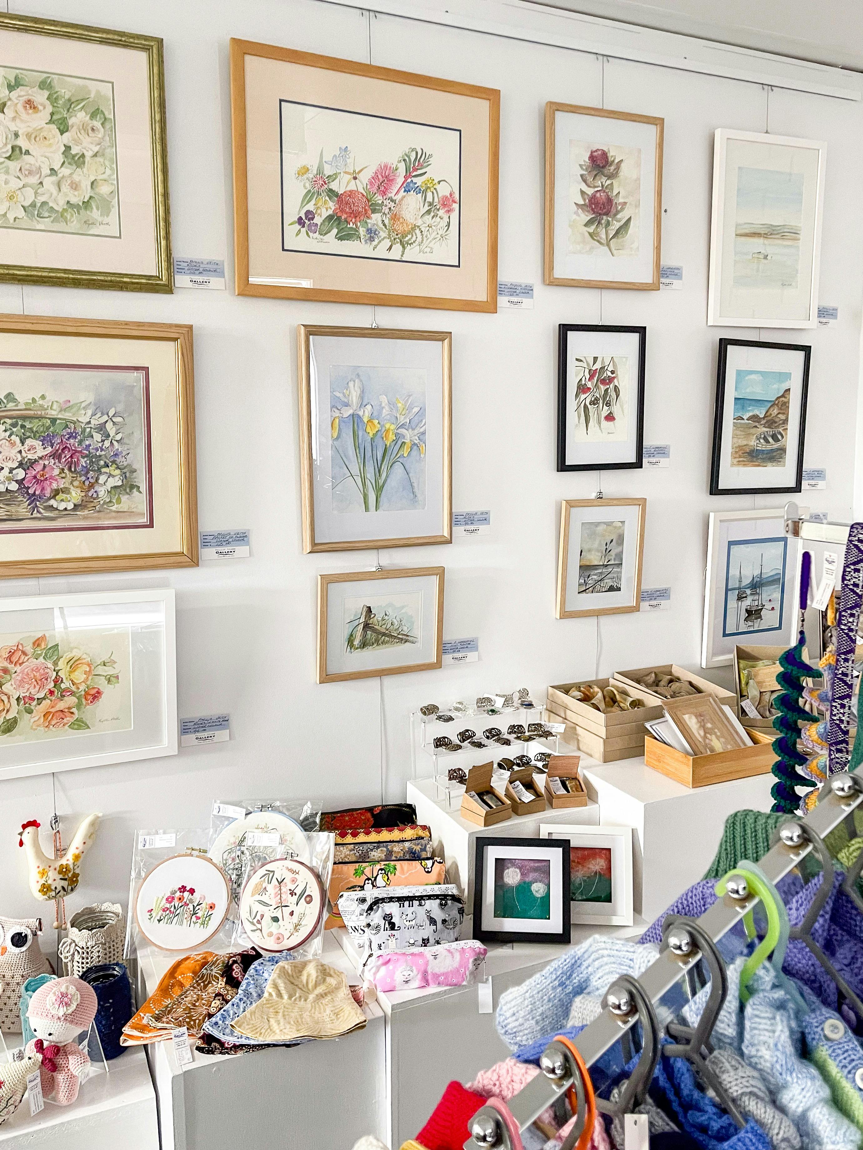 Floral Painting & Silk scarves