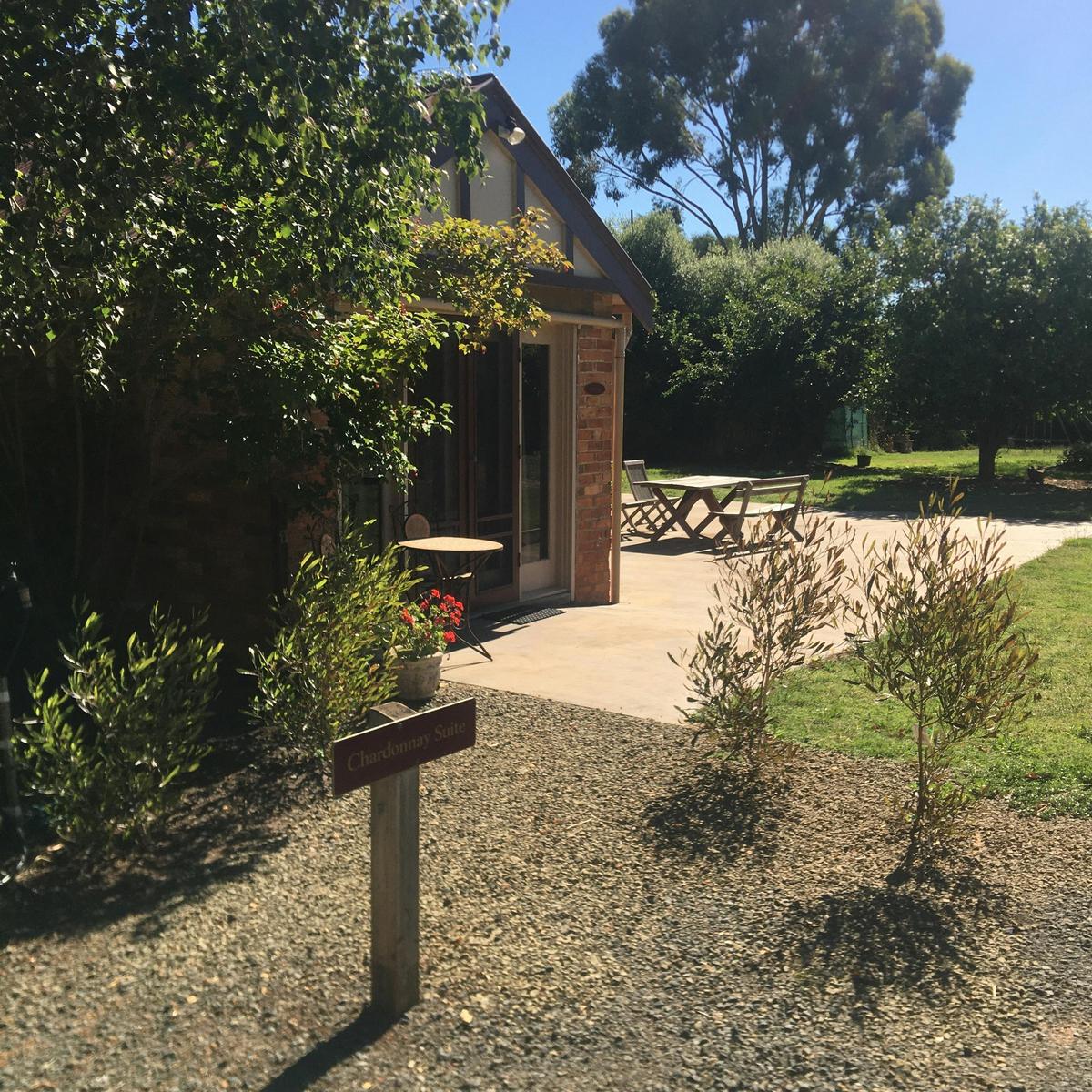 Chardonnay and Pinot Suite Carpark at rear of Homestead