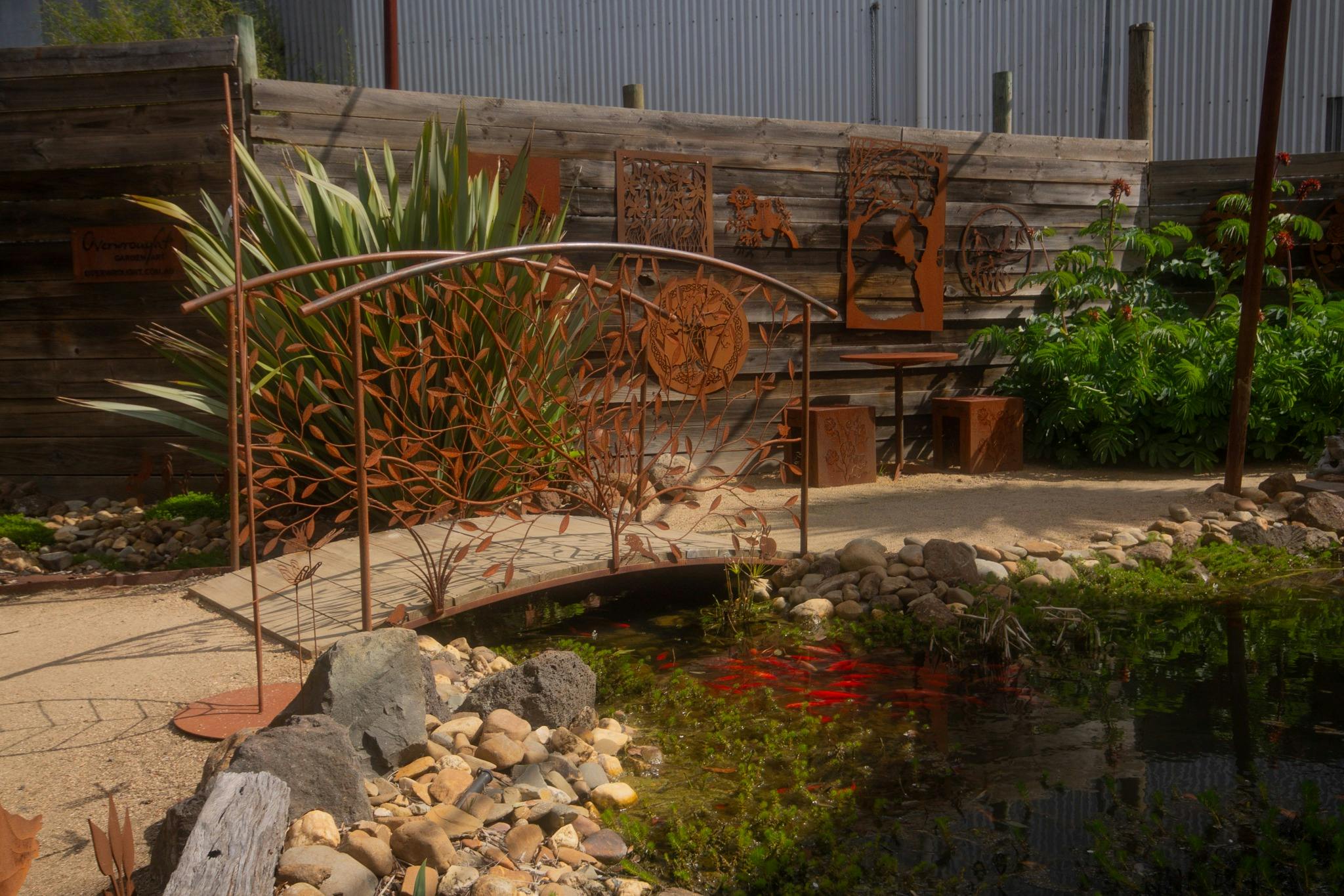 Sit by the pond and enjoy the tranquillity