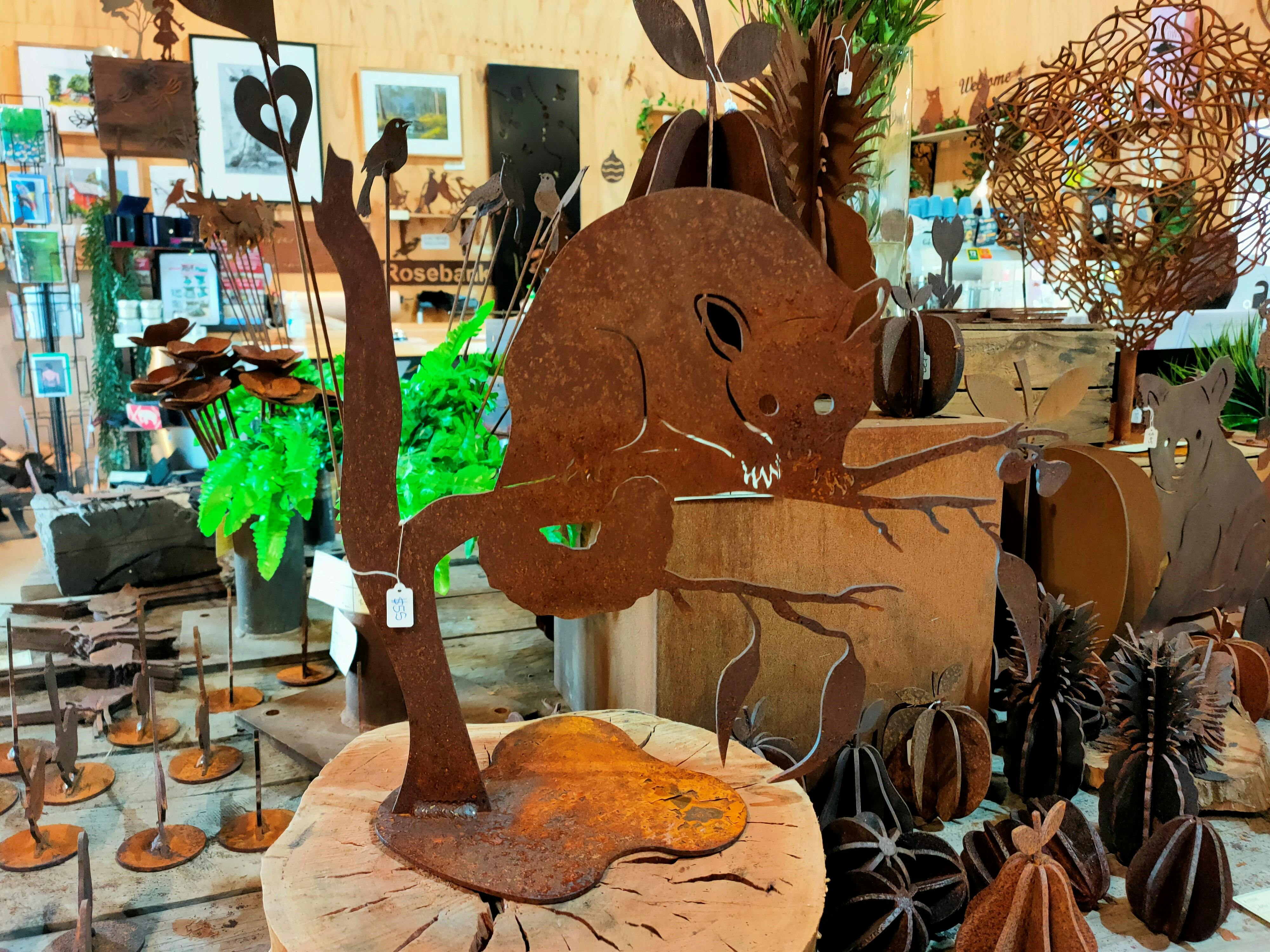 possum garden art