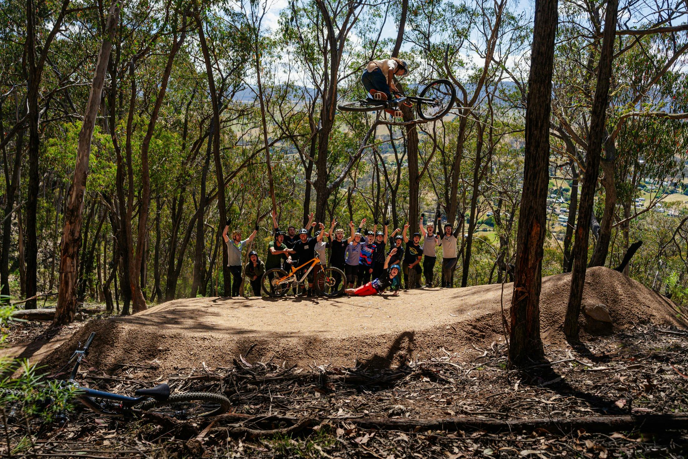 Rider on Flomeo freeride trail