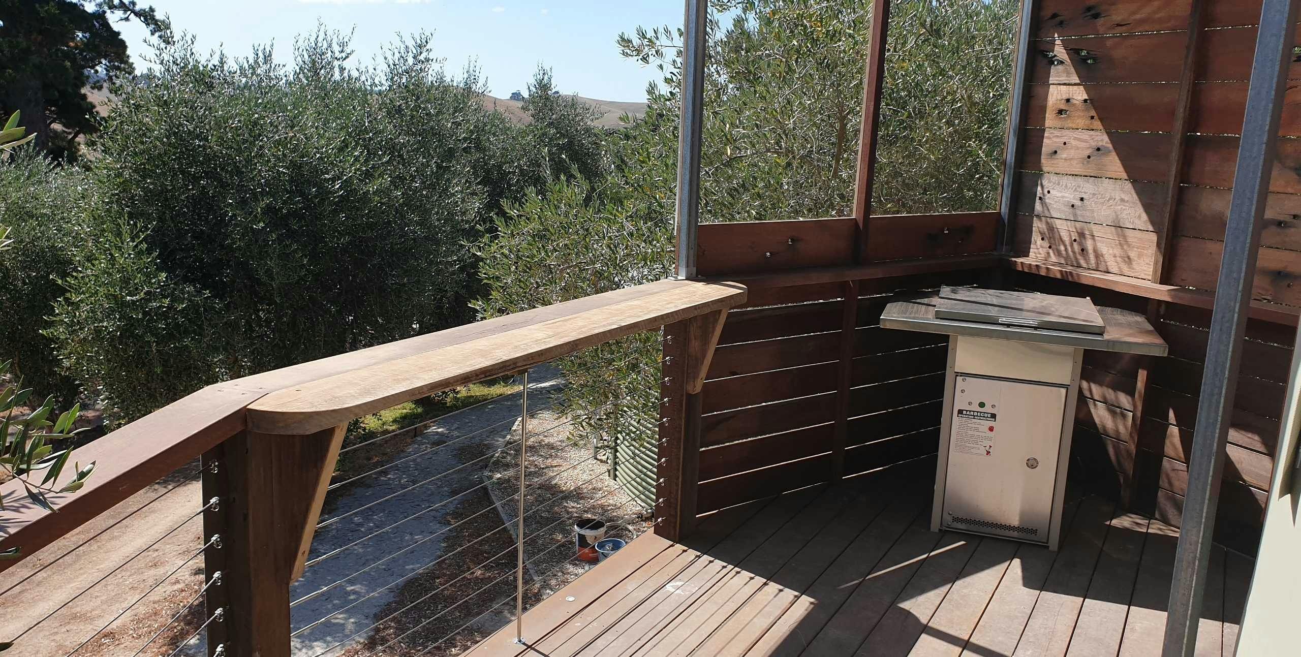 Each Yurt has a private deck with a BBQ and excellent views