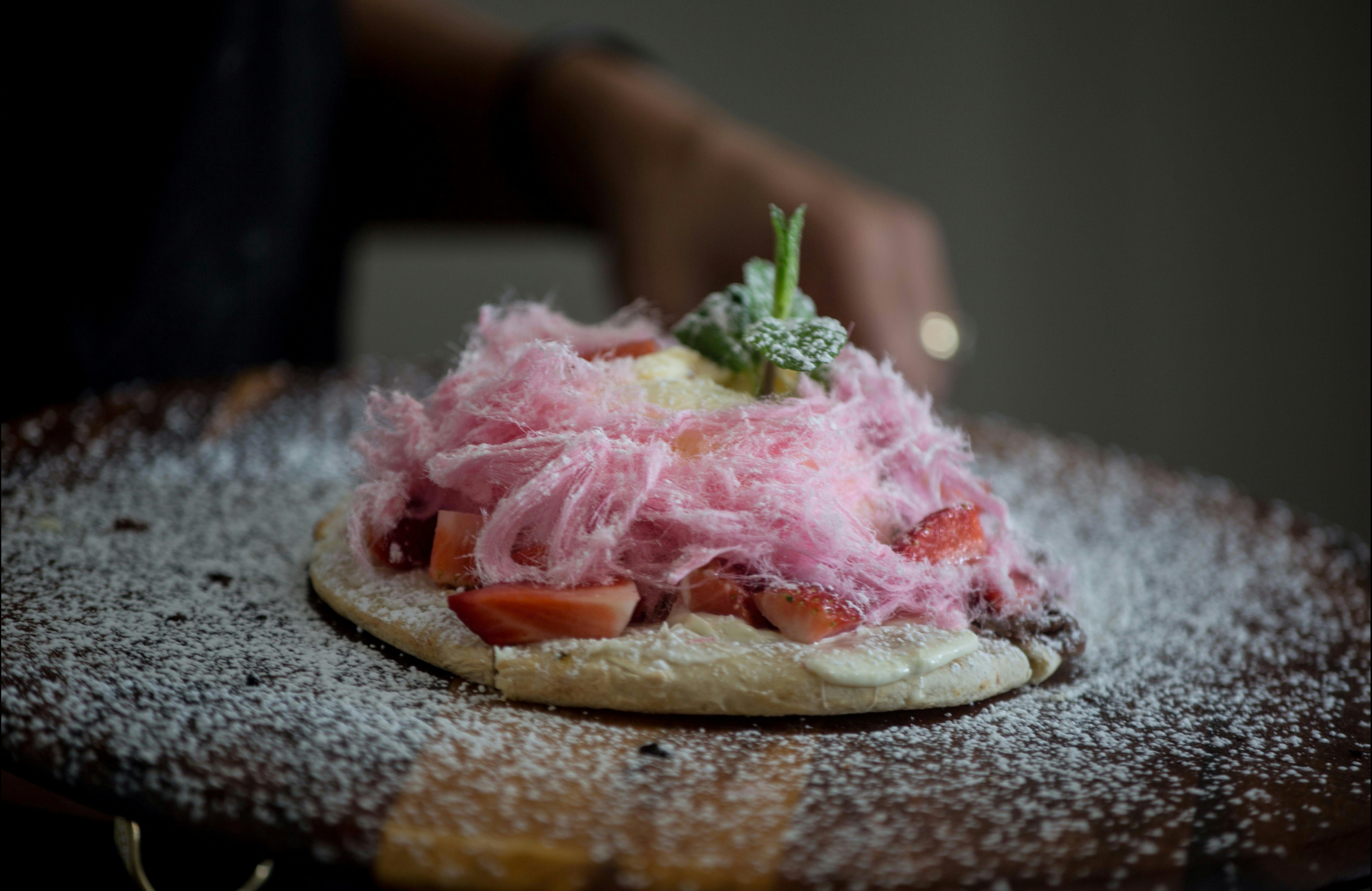 Delicious choc berry pizza