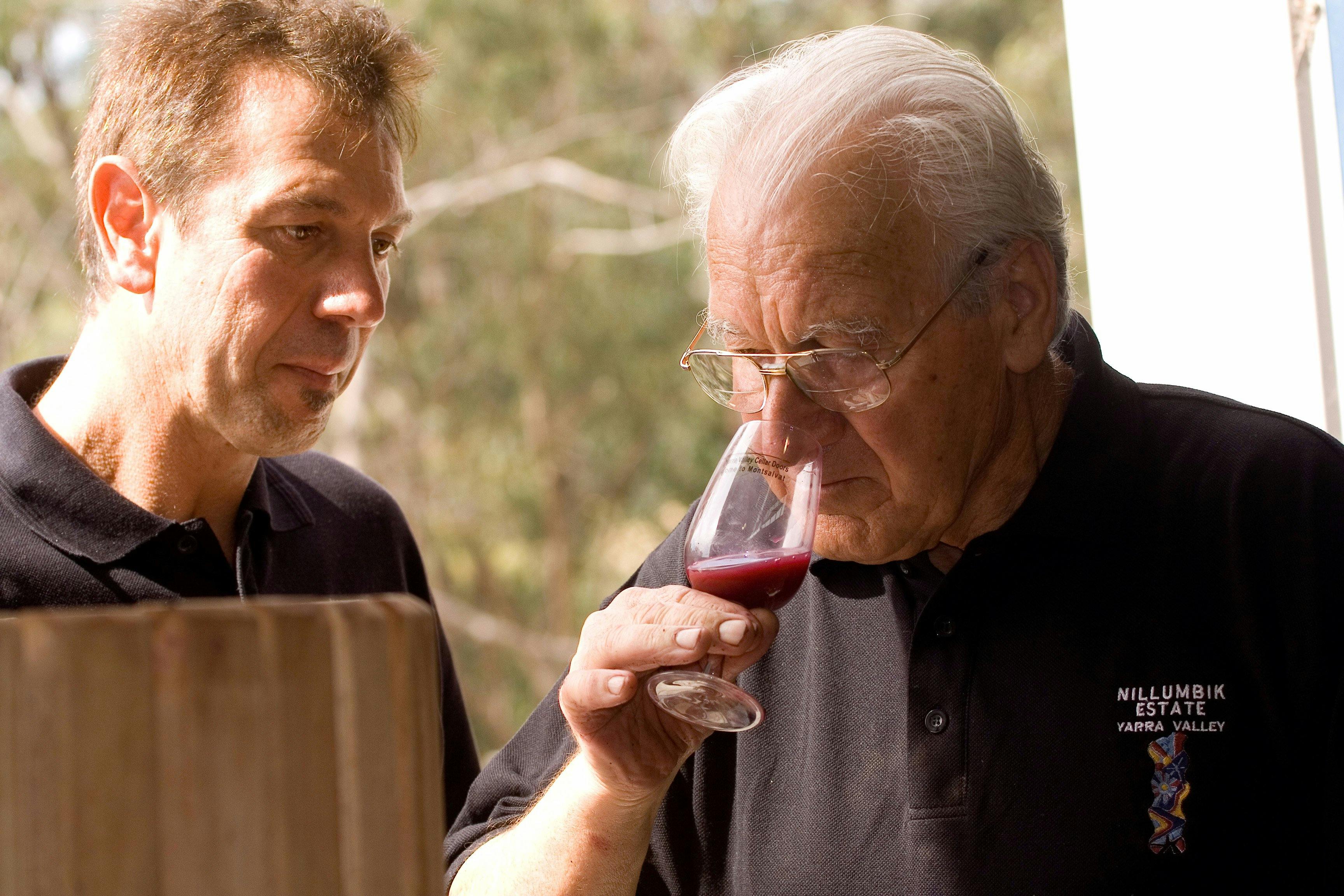 Winemaker and his mentor