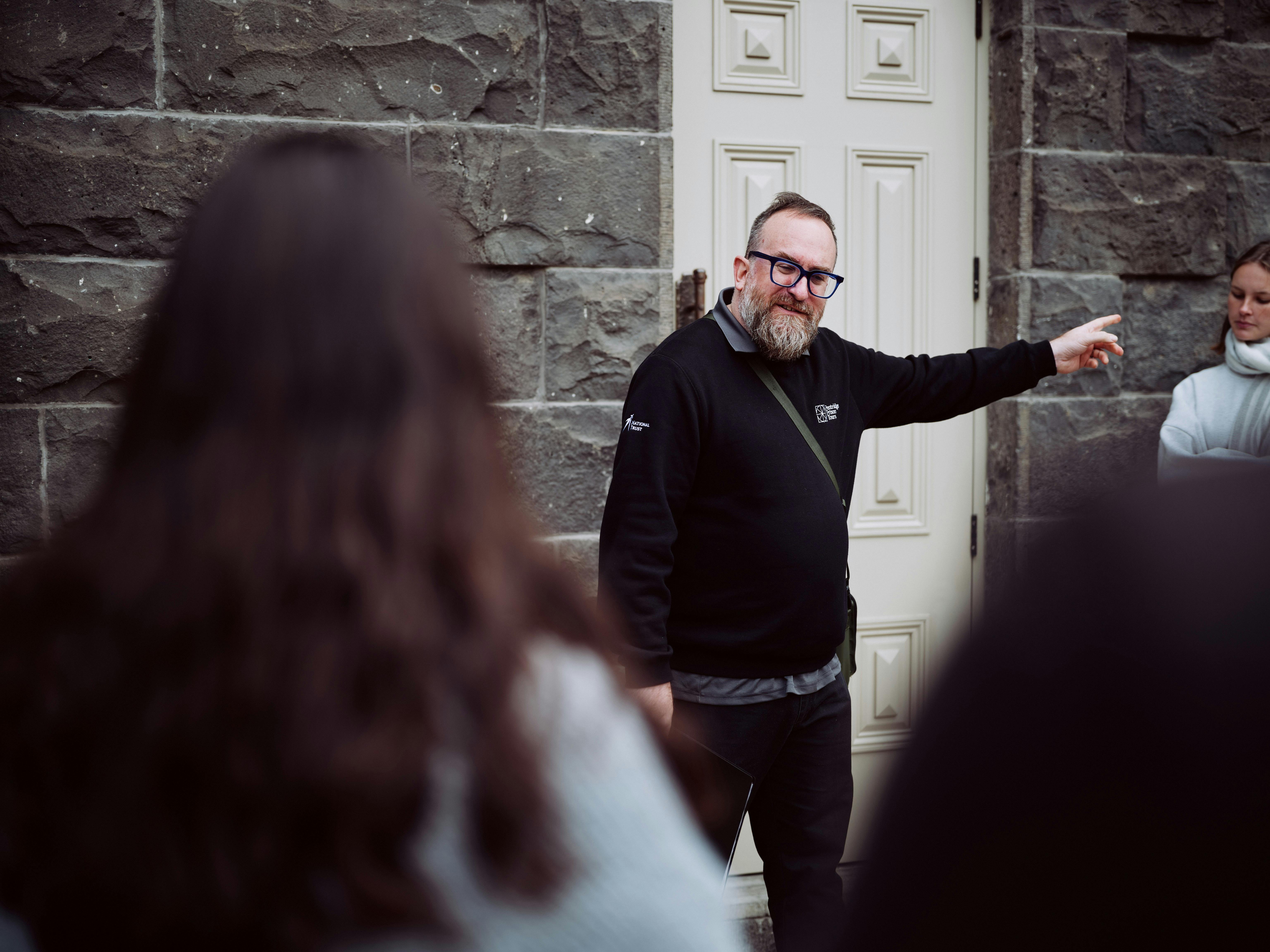 Tour Guide Leading Tour