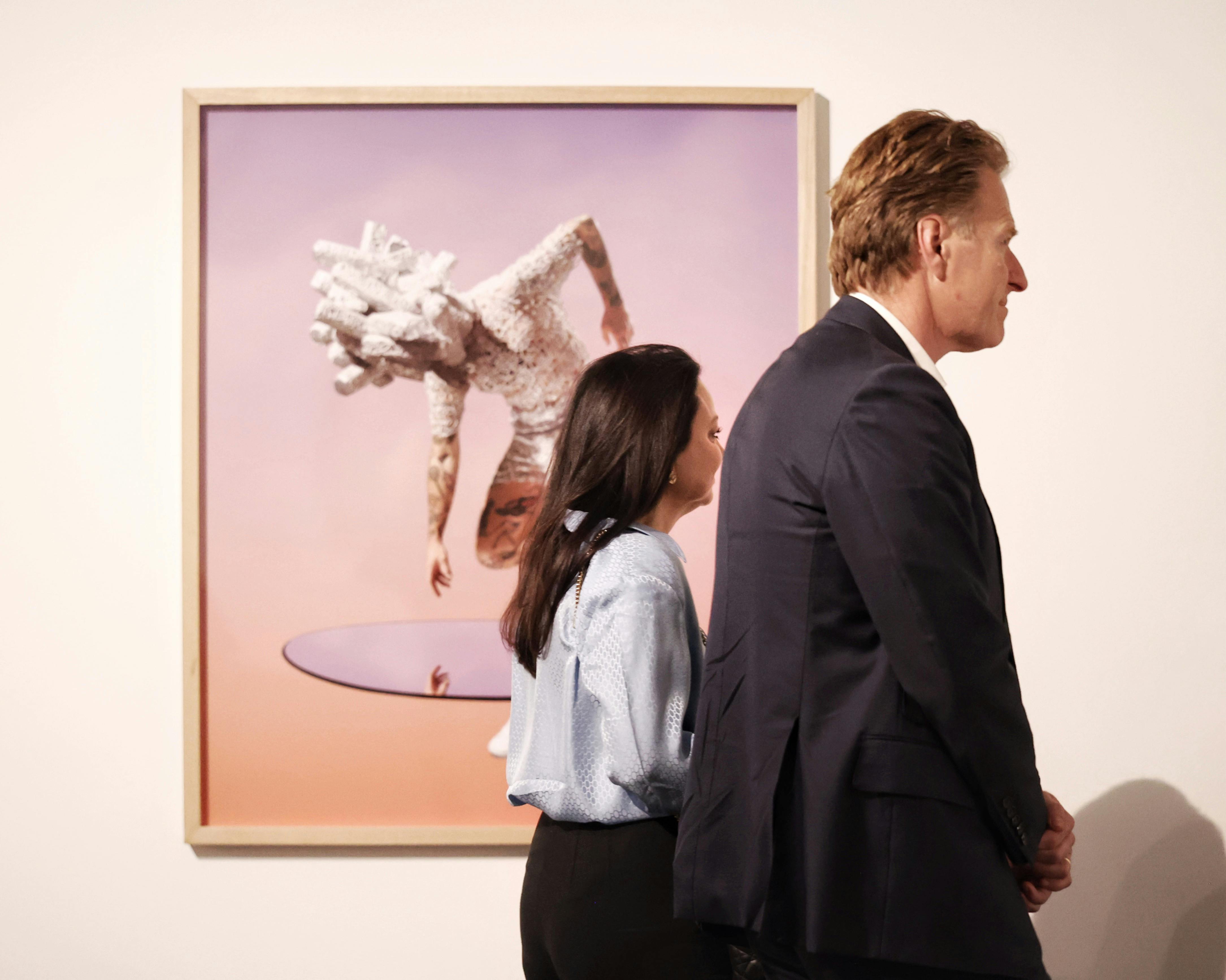 Patrons view works in the Bowness Phtography Prize exhibition