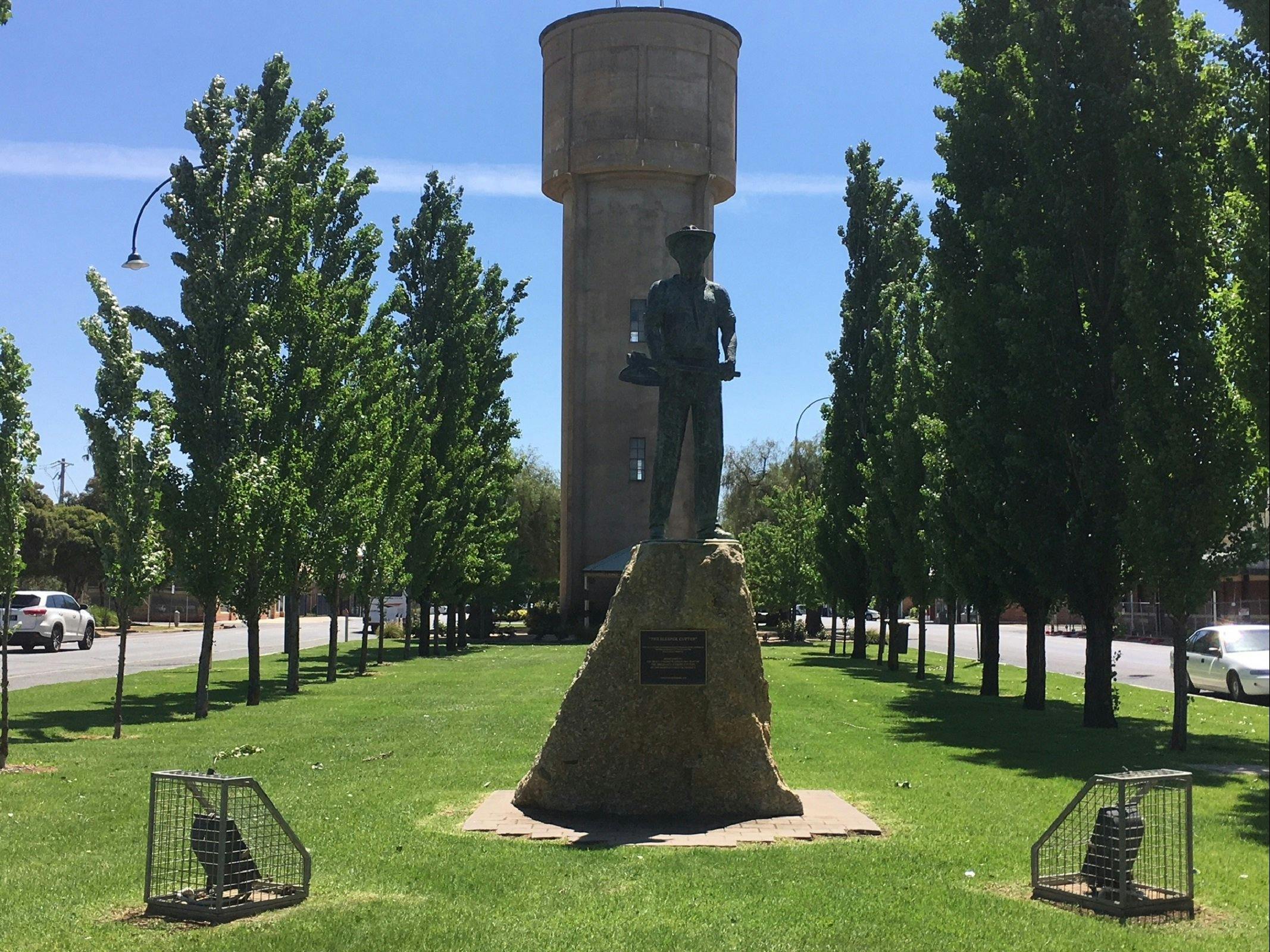Water Tower/Sleeper Cutter at Anniversary Park Nathalia