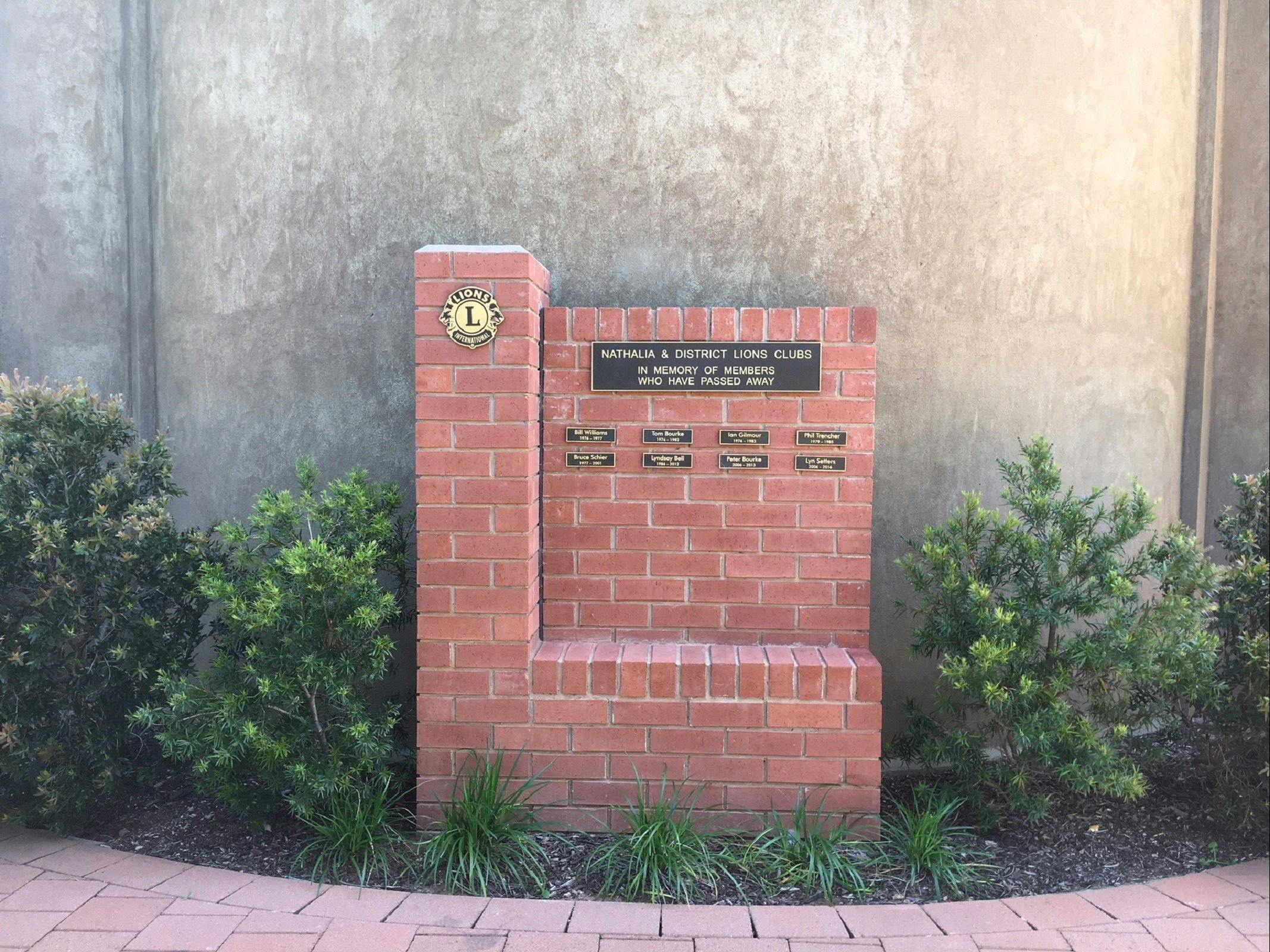 Nathalia & District Lions "In Memory Of" Plaques
