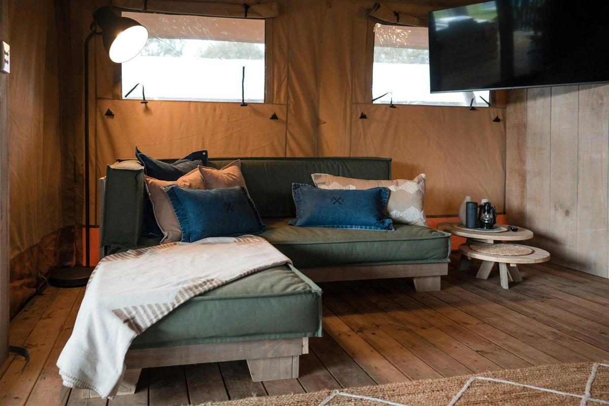 Safari tent living room