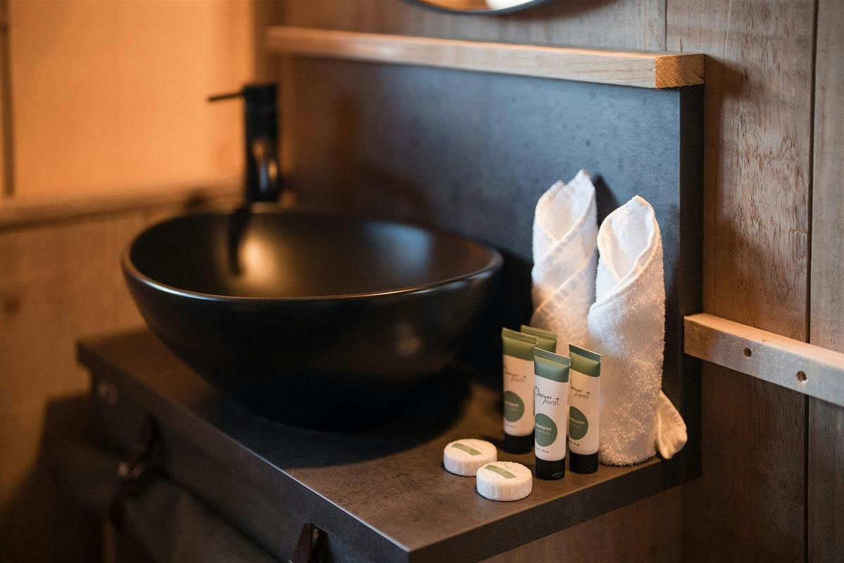 Safari tent bathroom