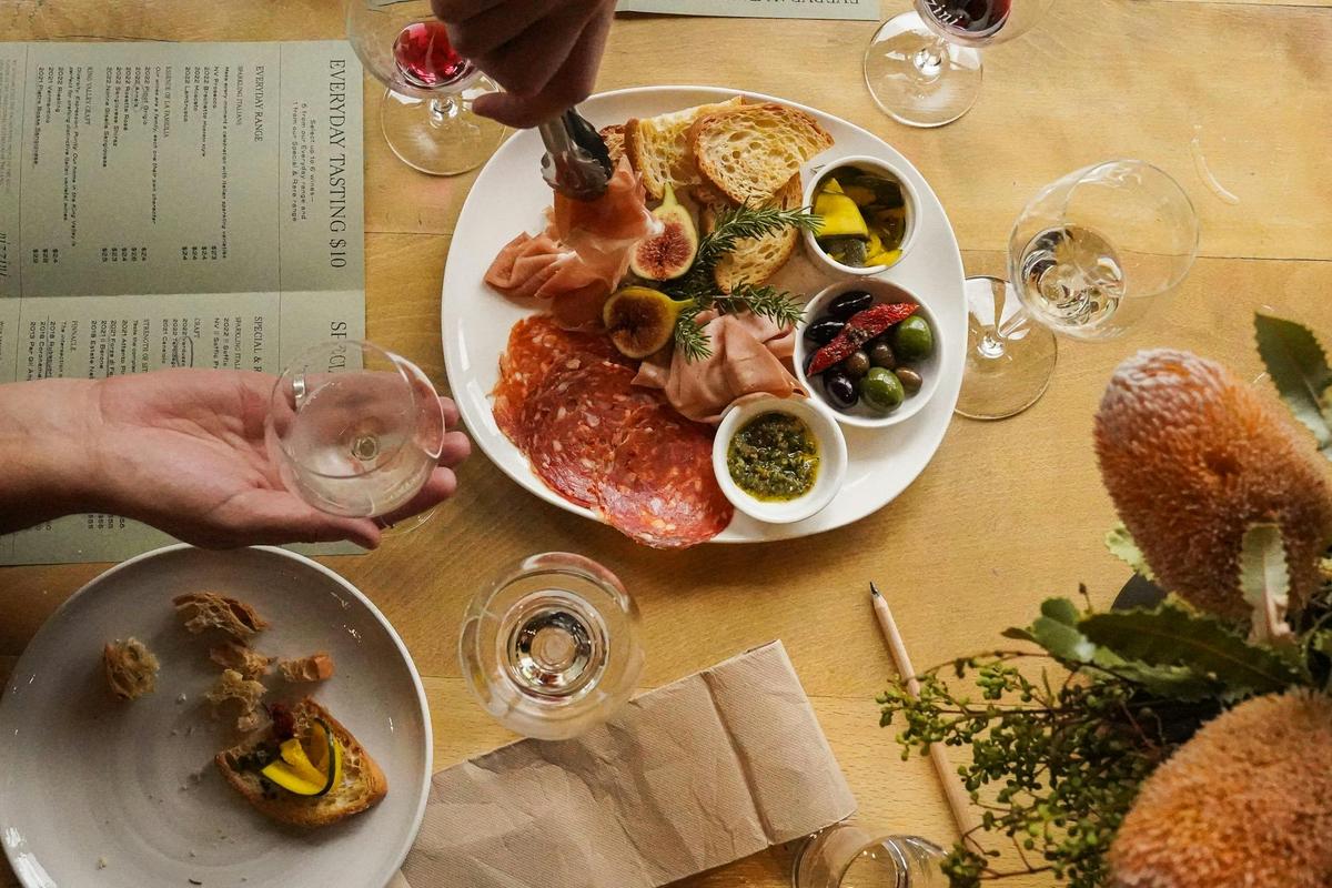 Salumi plate at cellar door