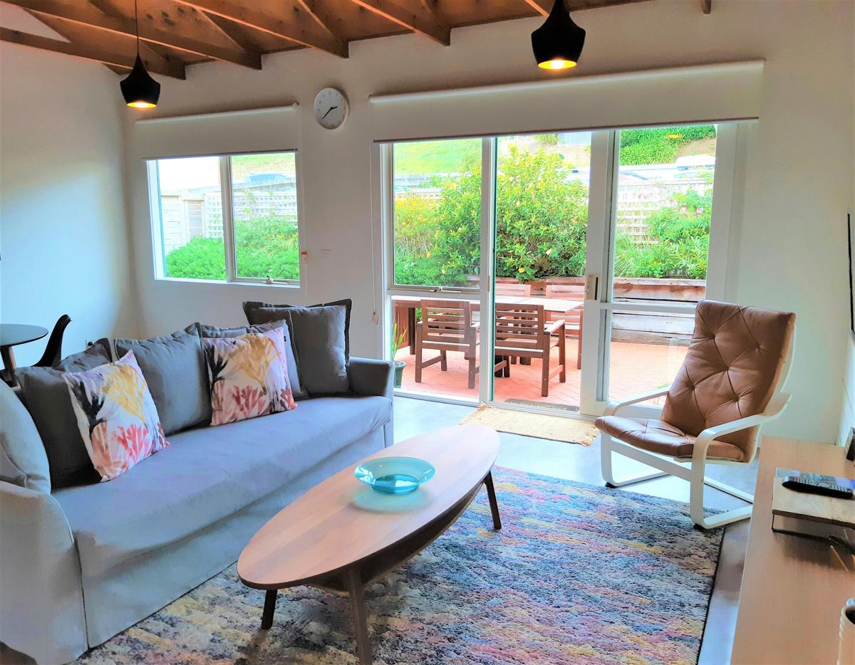 Living area looking out to the private courtyard - Apt 4