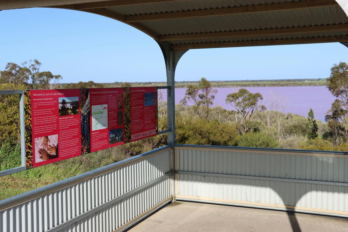 Pink Lake viewing platform