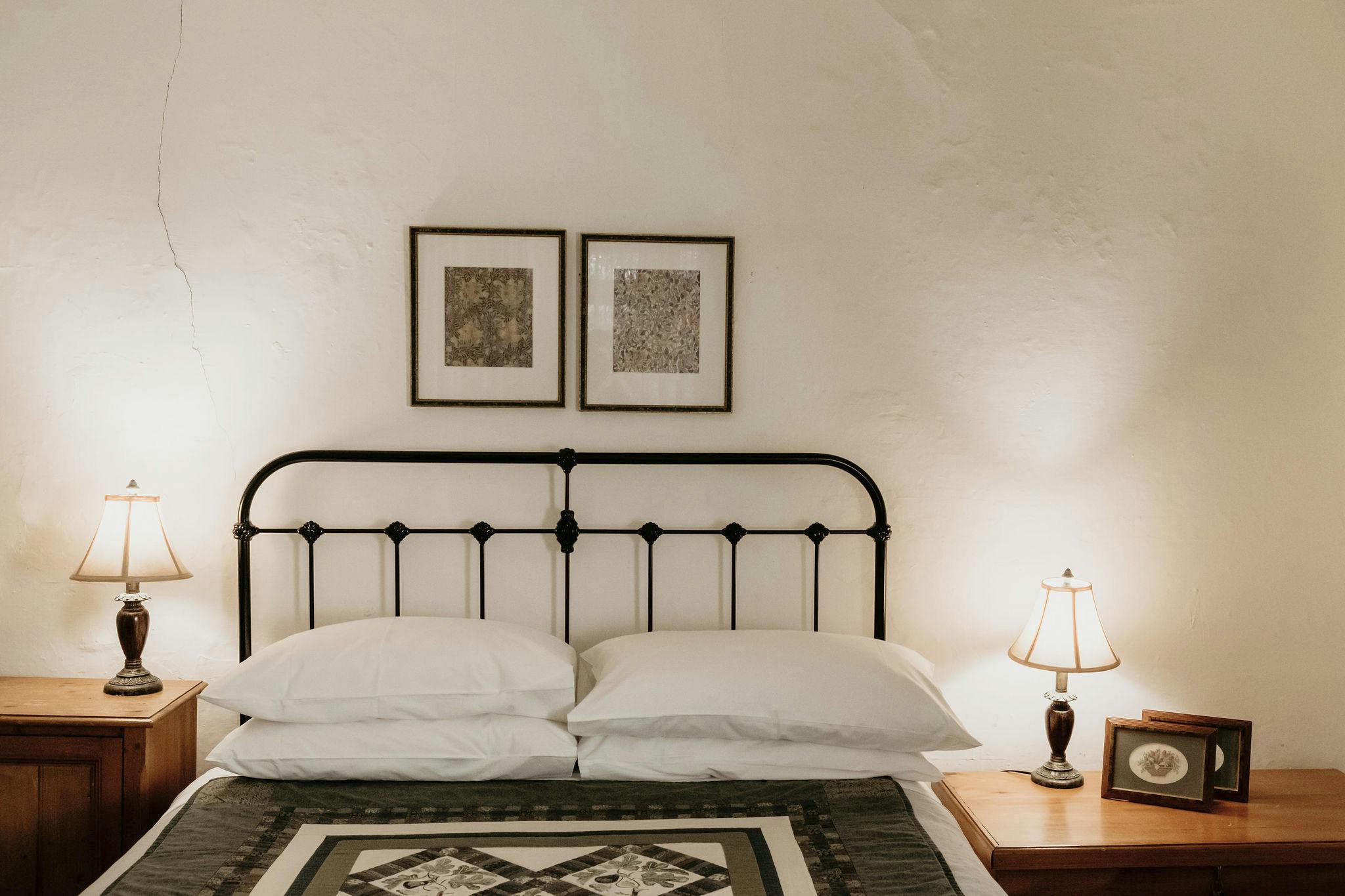 bedroom no2 with cast iron bed